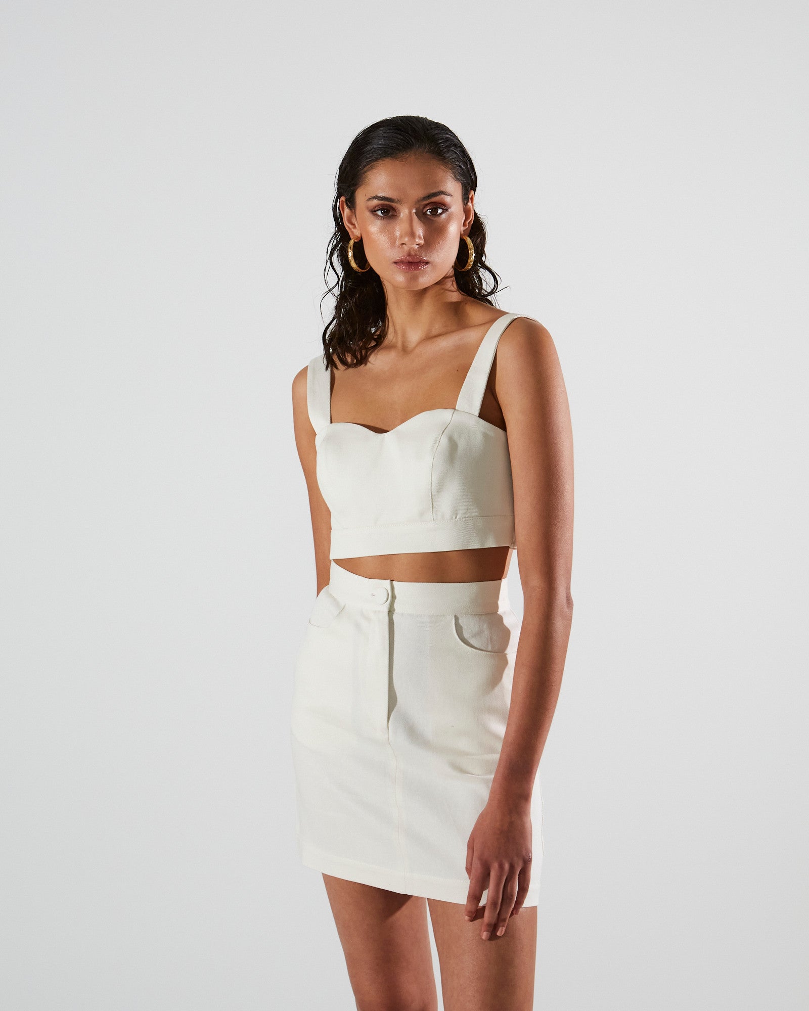 Clio cotton mini skirt