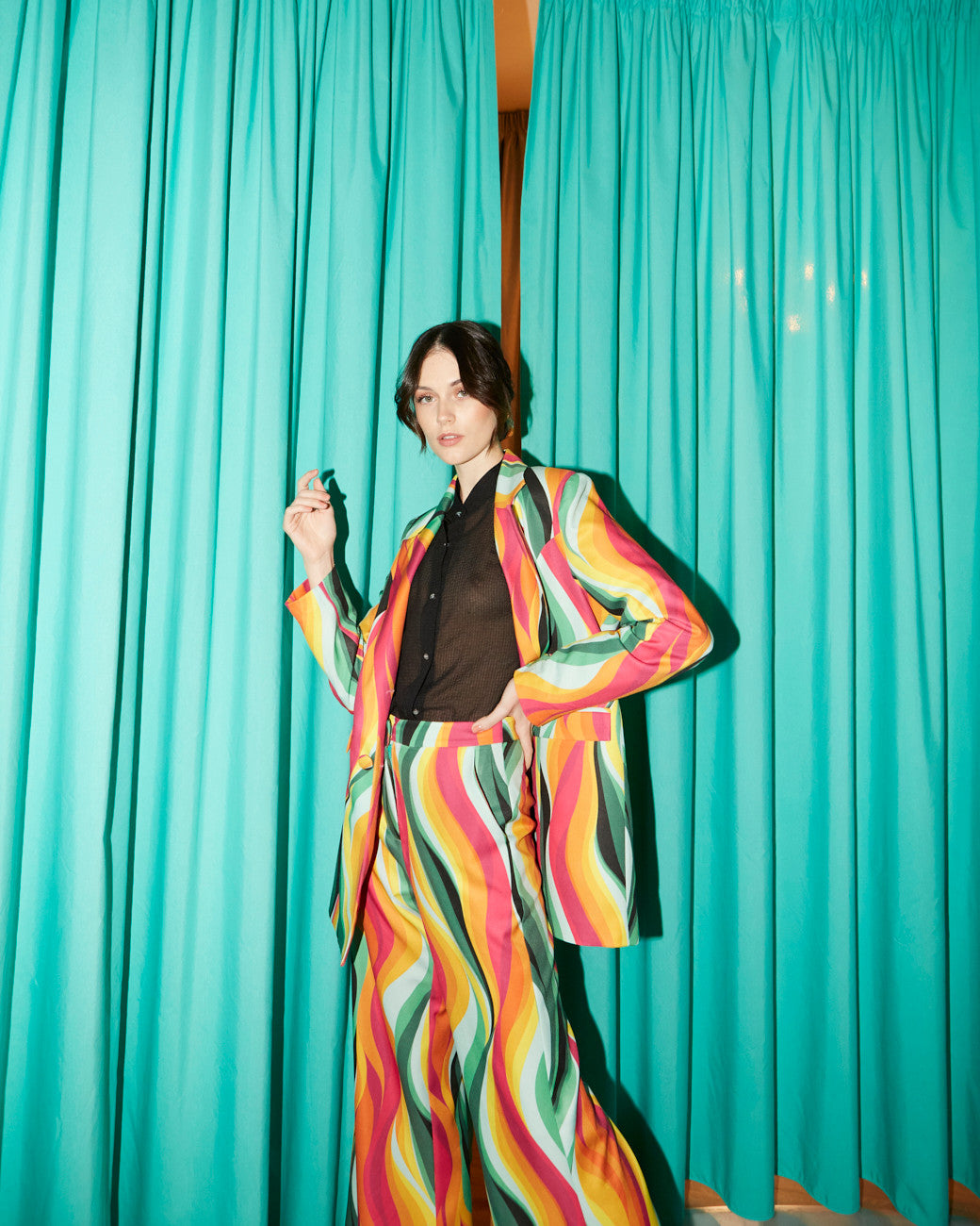 Evelyn printed blazer