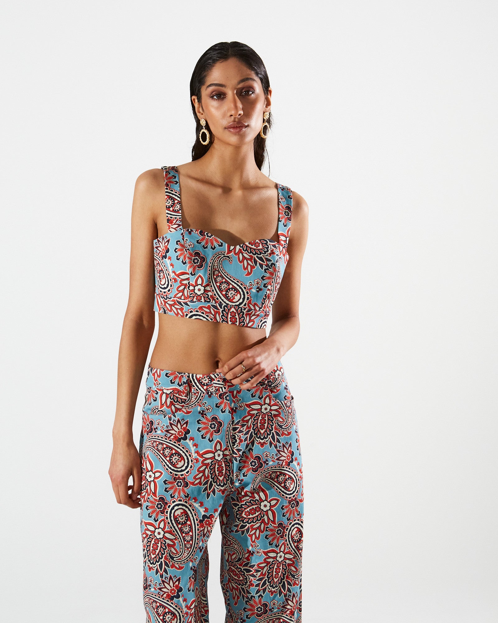 Bonnie cotton bustier top