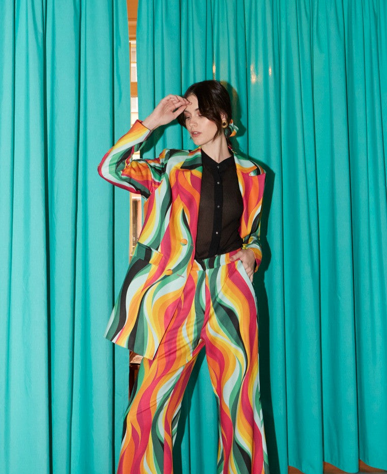 Evelyn printed blazer