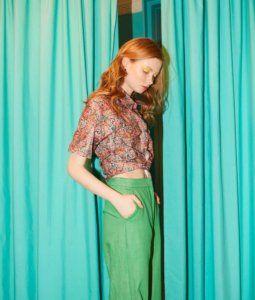 Layla cotton printed shirt