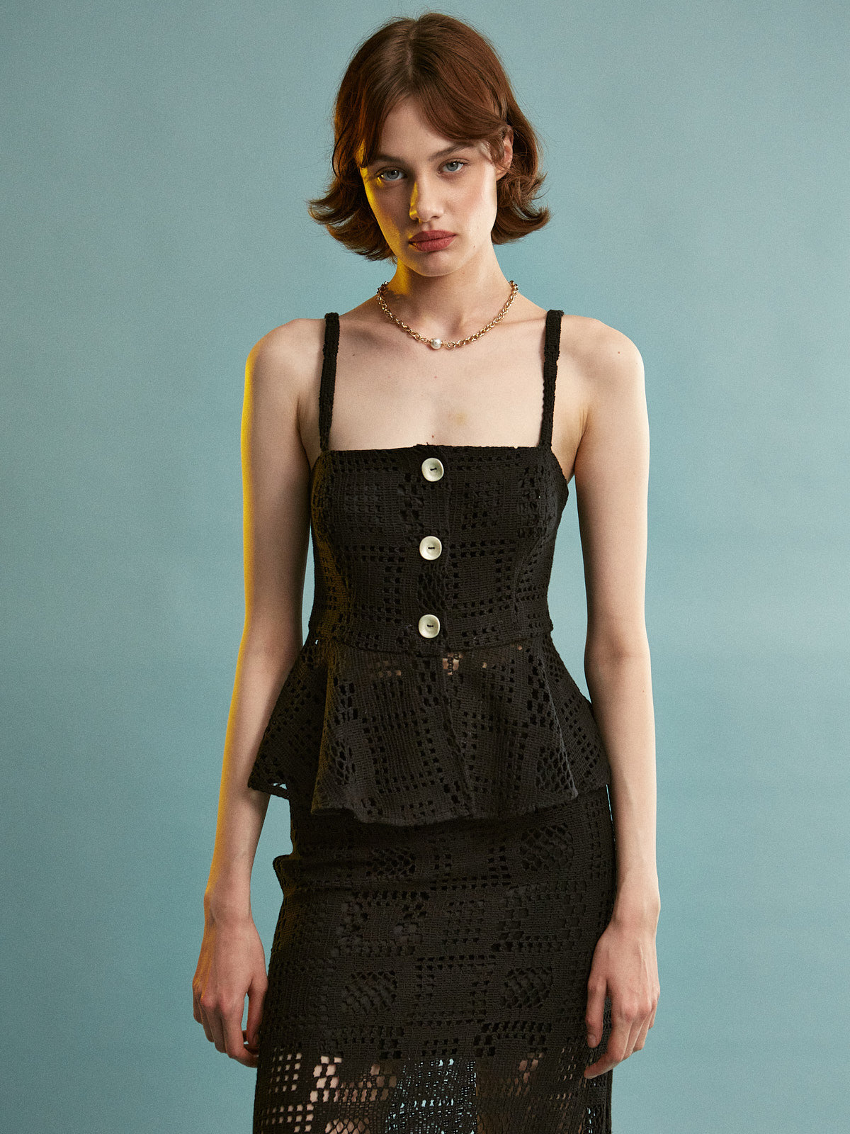 Cheryl cotton knitted black top Ananke Cheryl cotton knitted black top Ananke