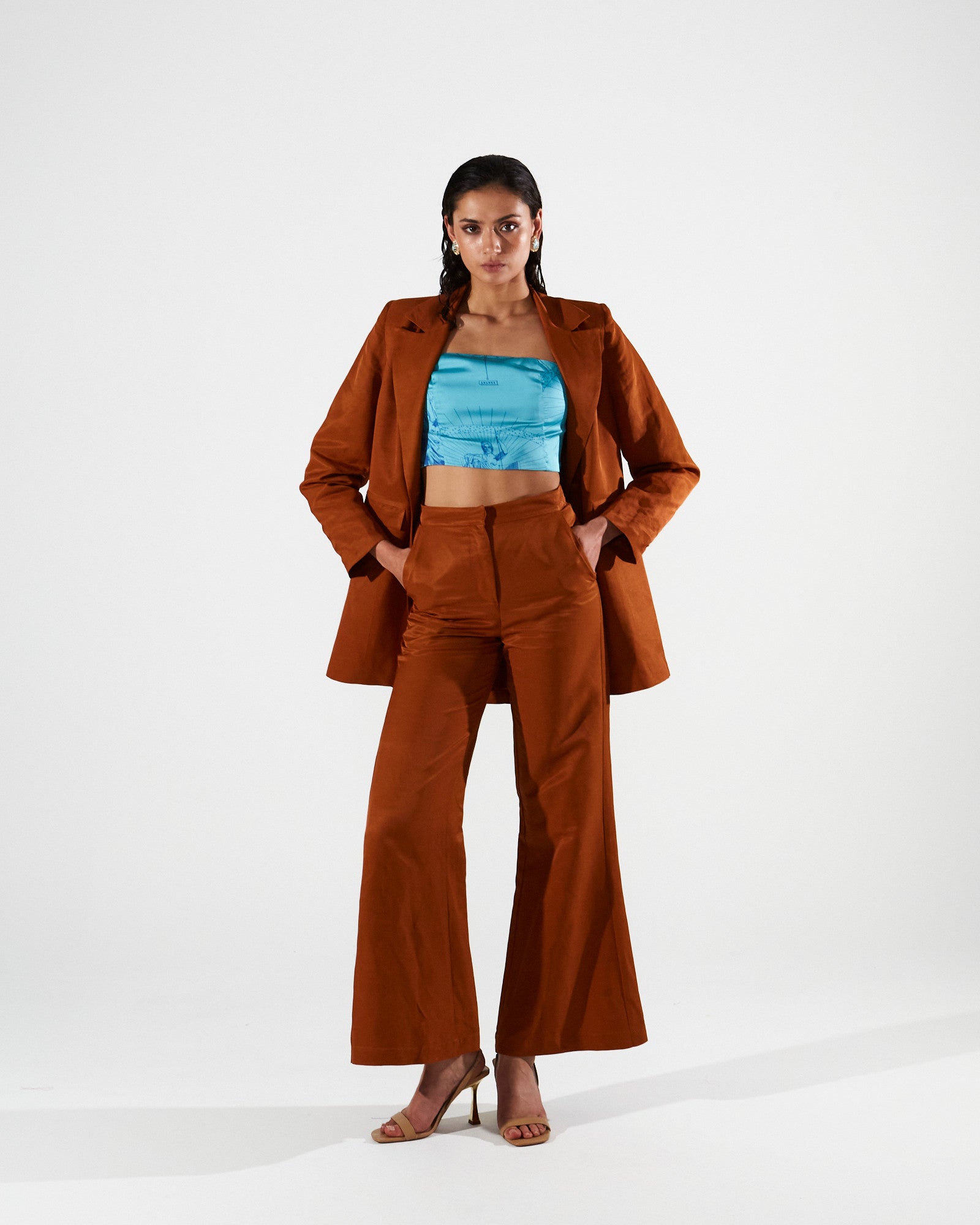 Luisa flare honey brown pants