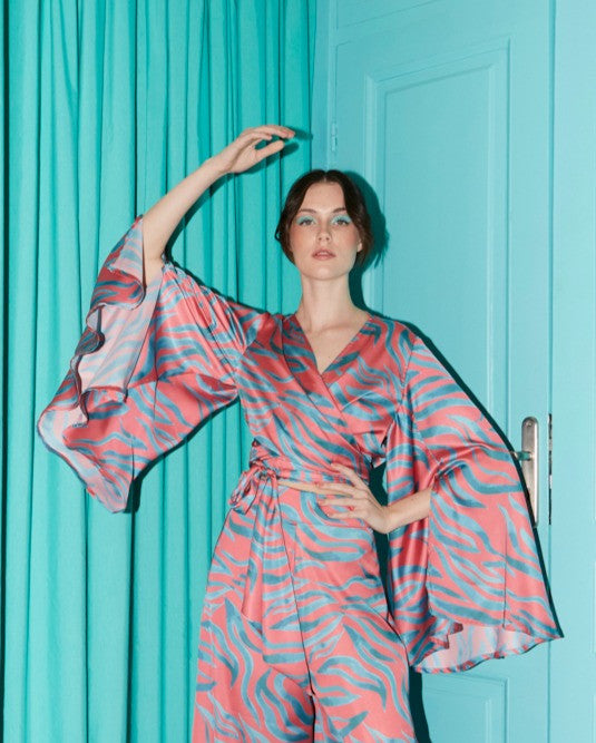 Ruby kimono sleeve satin top
