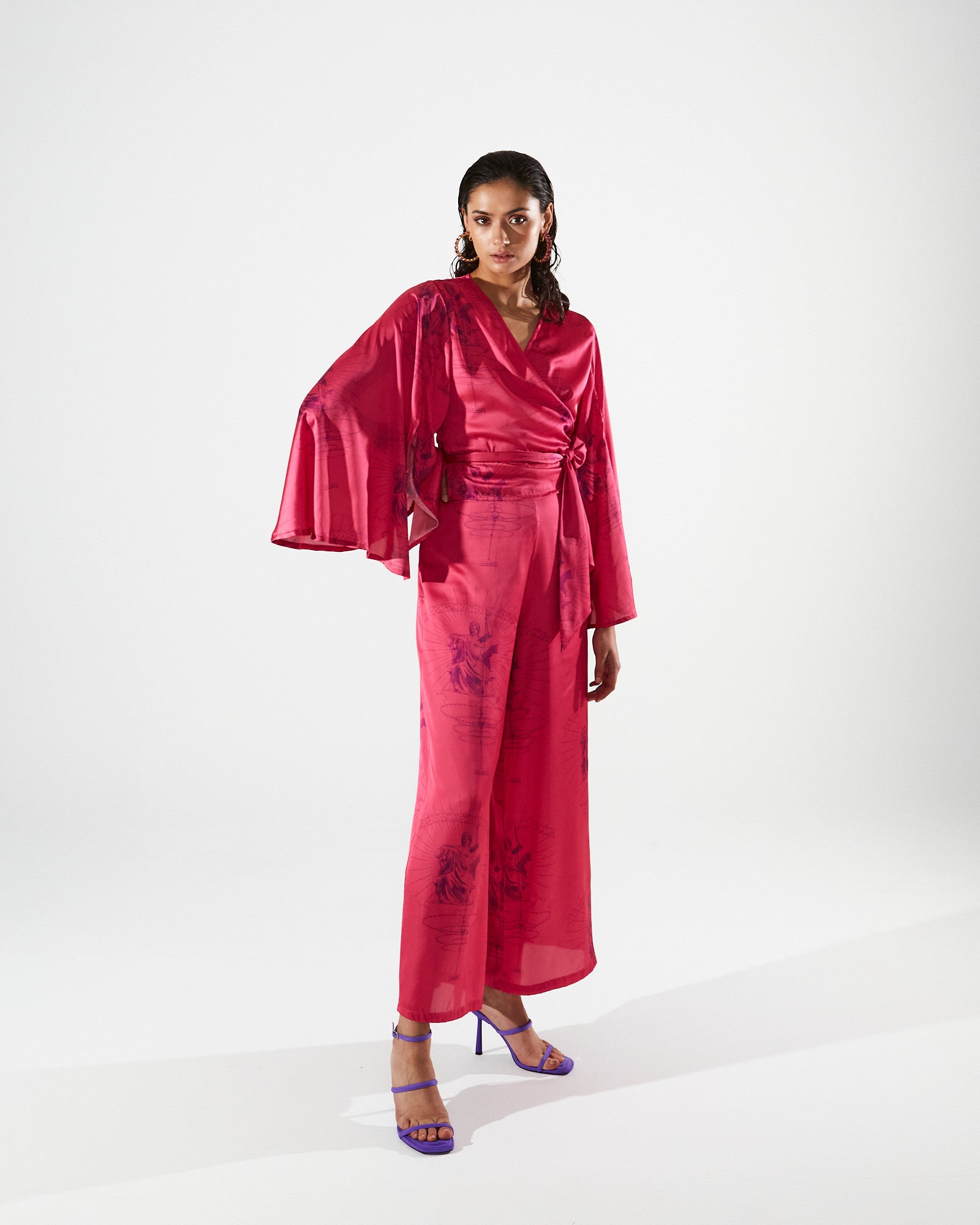 Ananke printed fuchsia pants