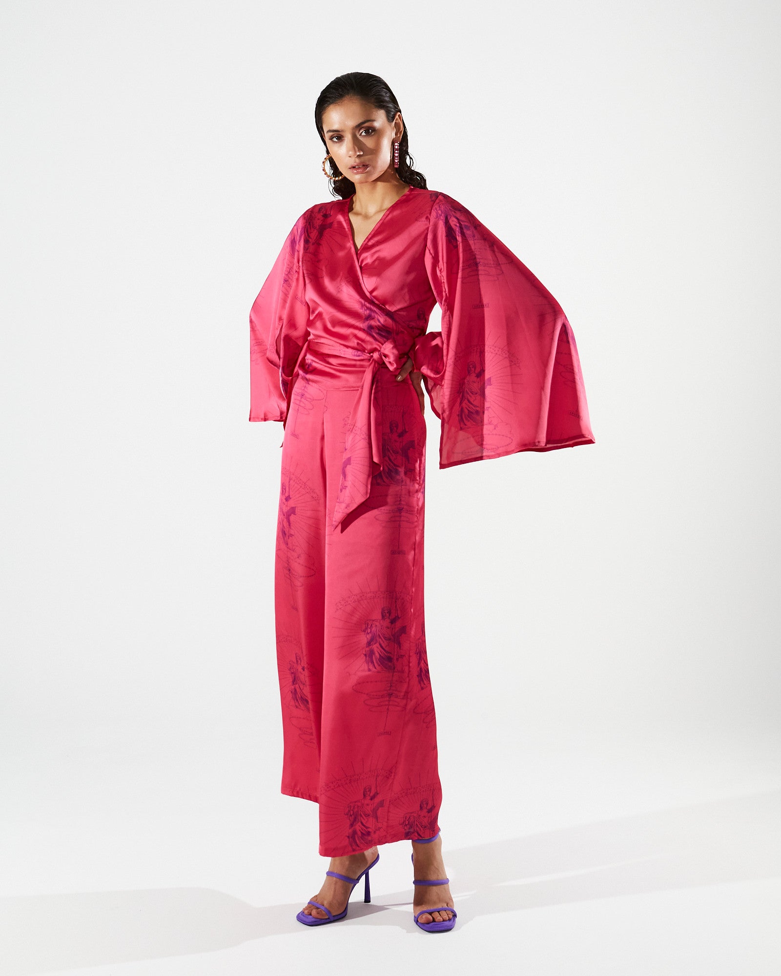 Ananke printed fuchsia pants