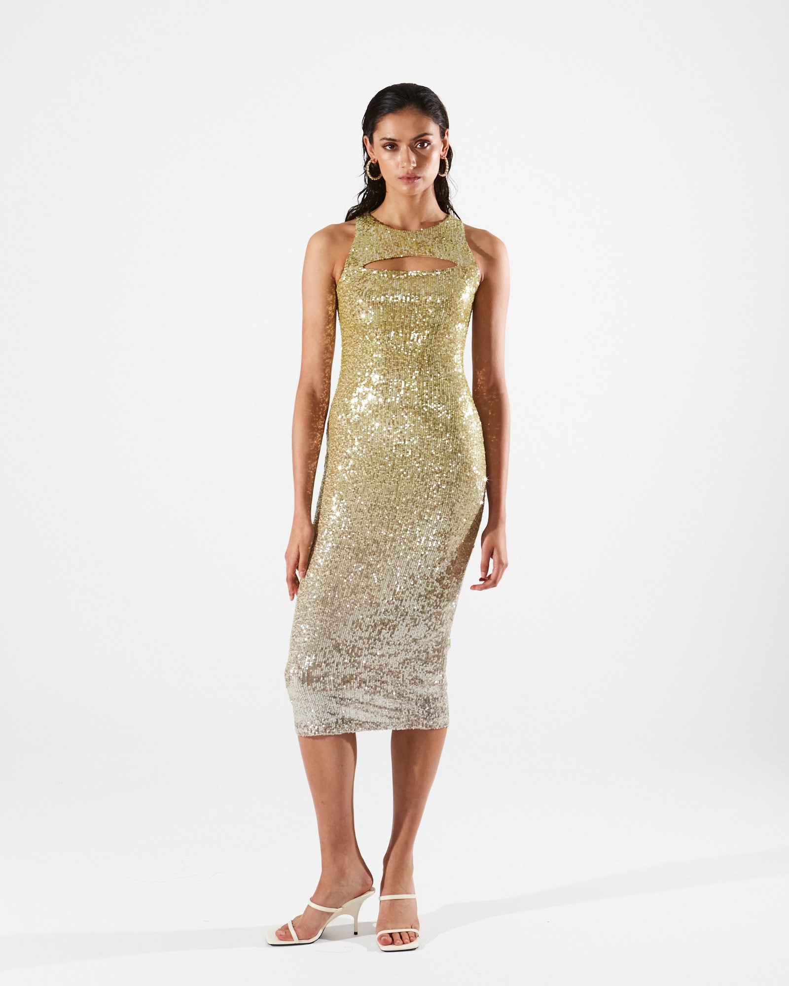 Sienna open chest sequin dress