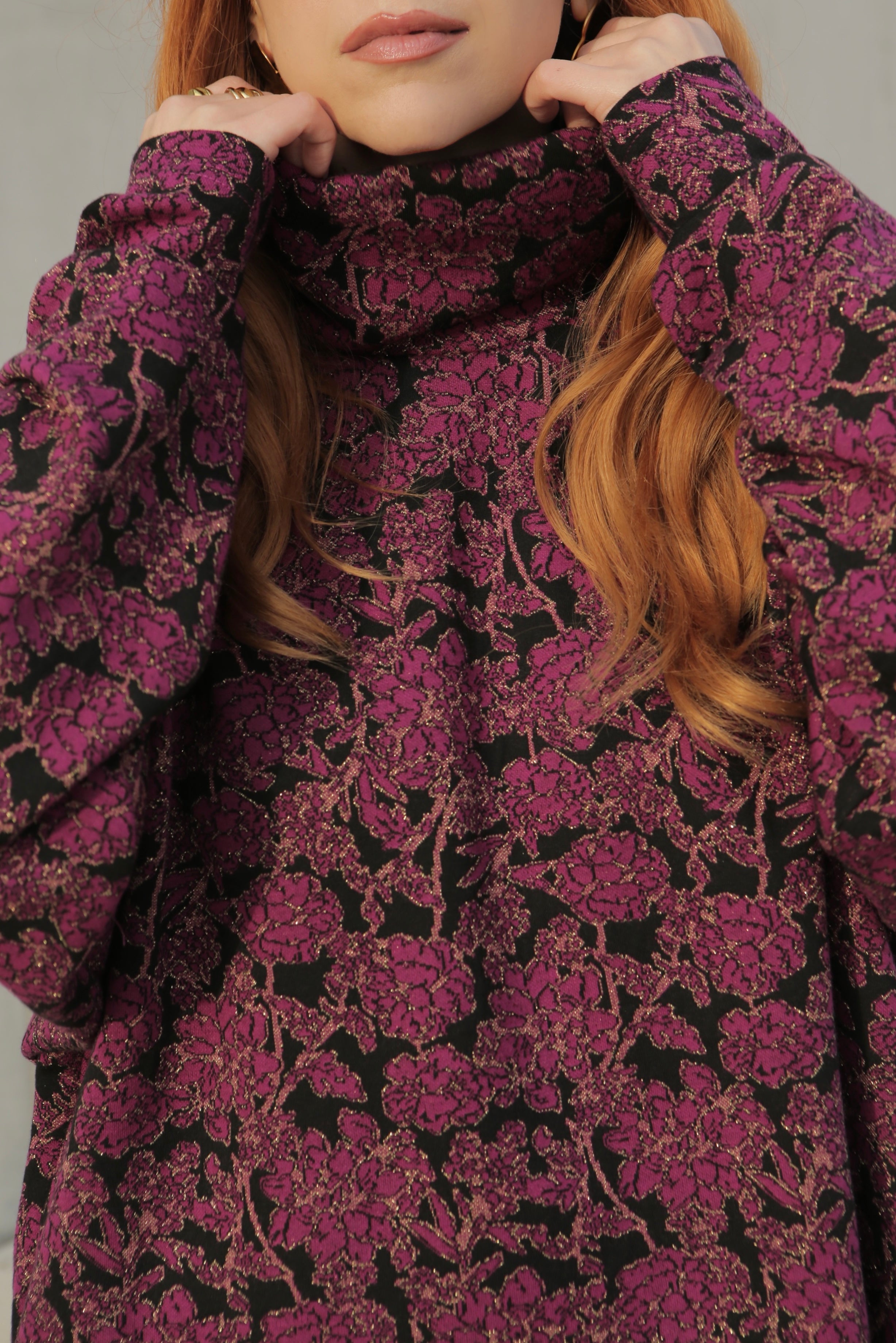 Maeve floral purple sweater