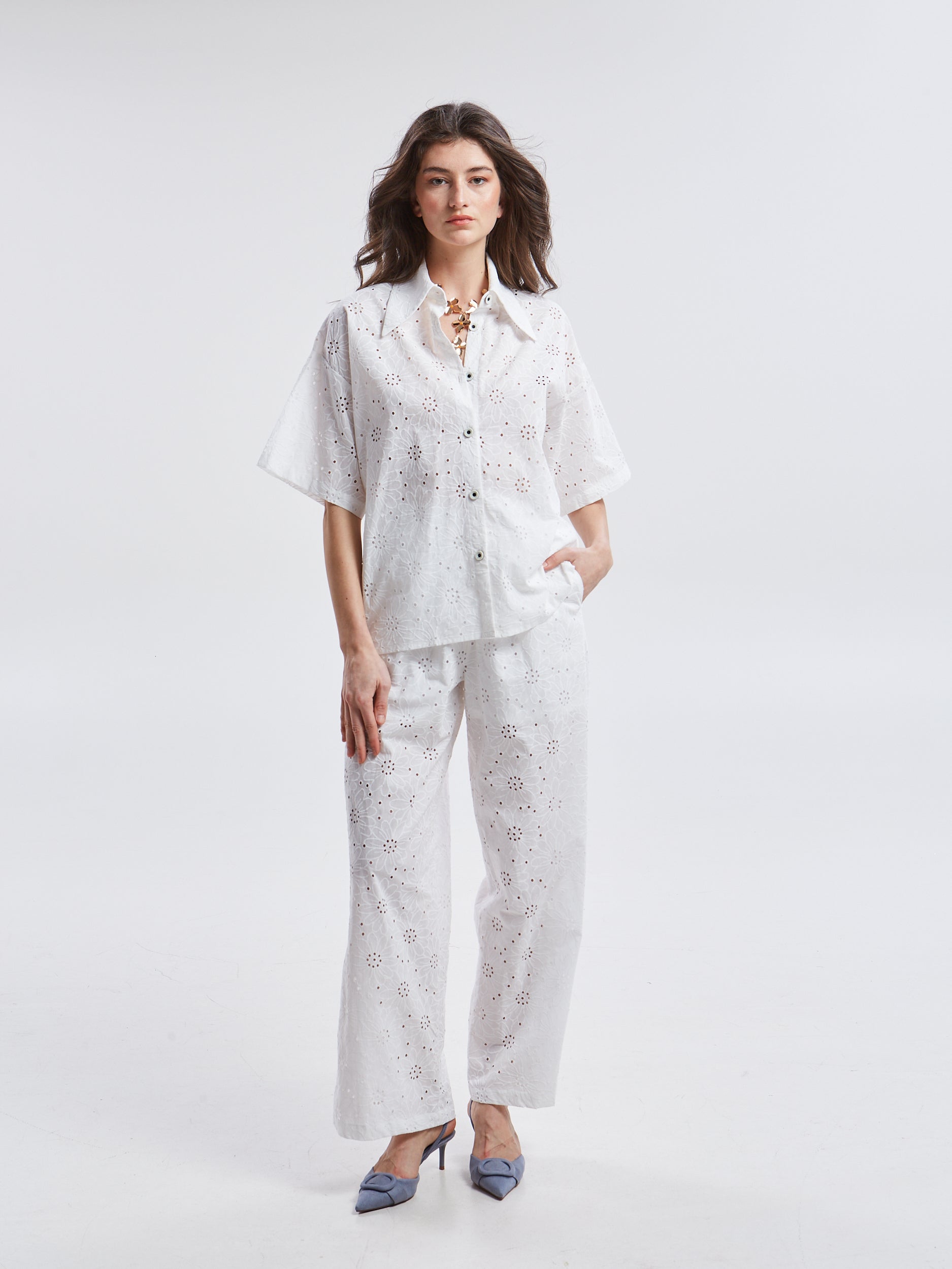Aurelia broderie white shirt