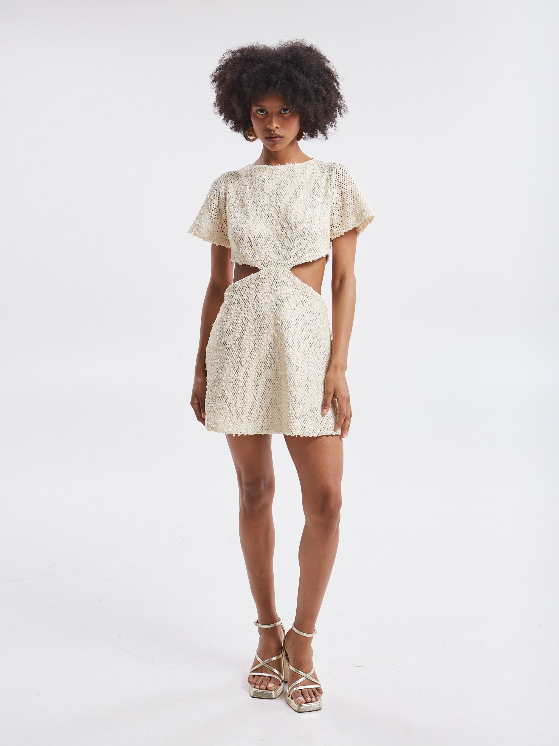 Estelle sequin cut out dress