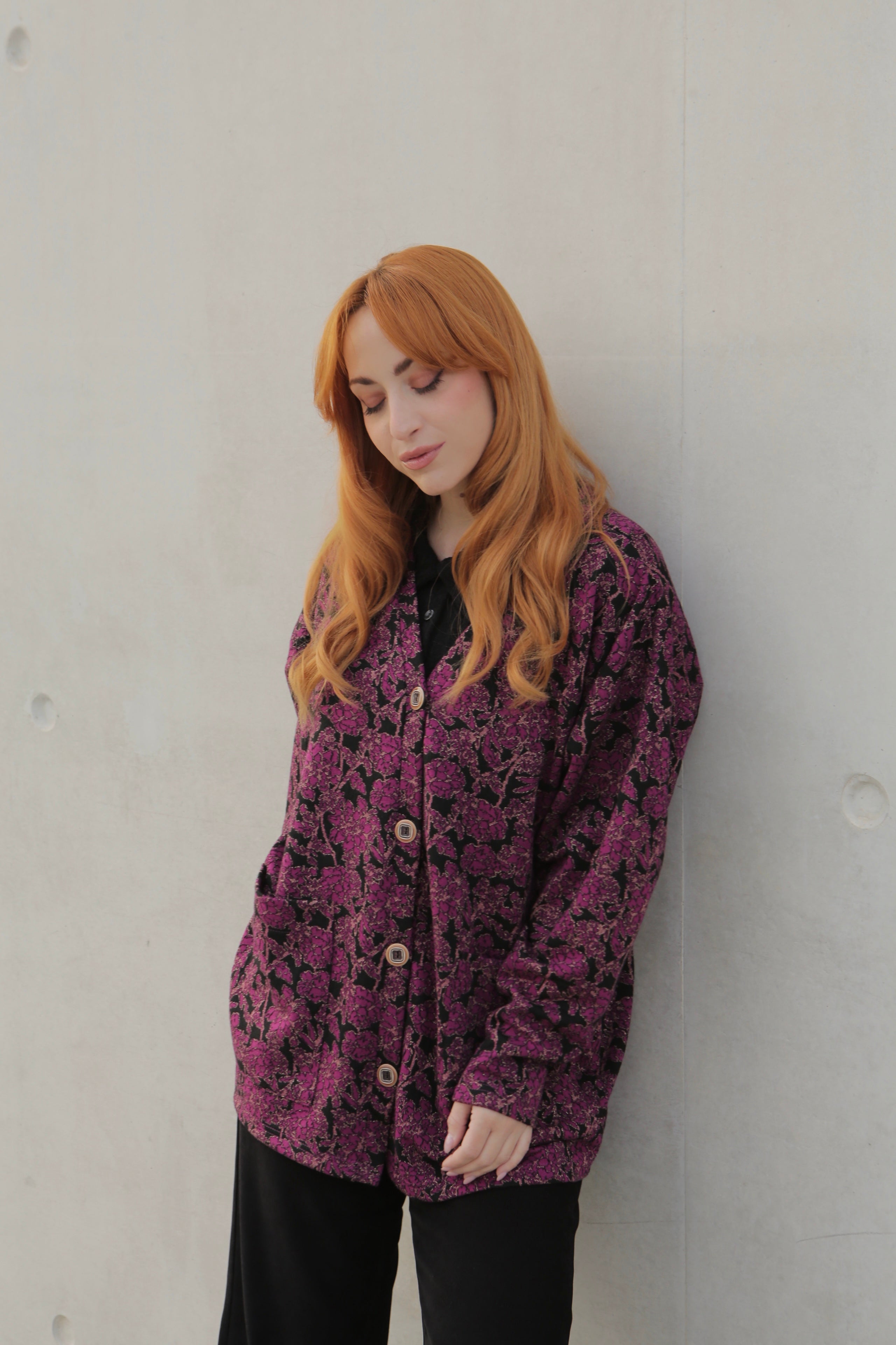 Maeve floral purple cardigan