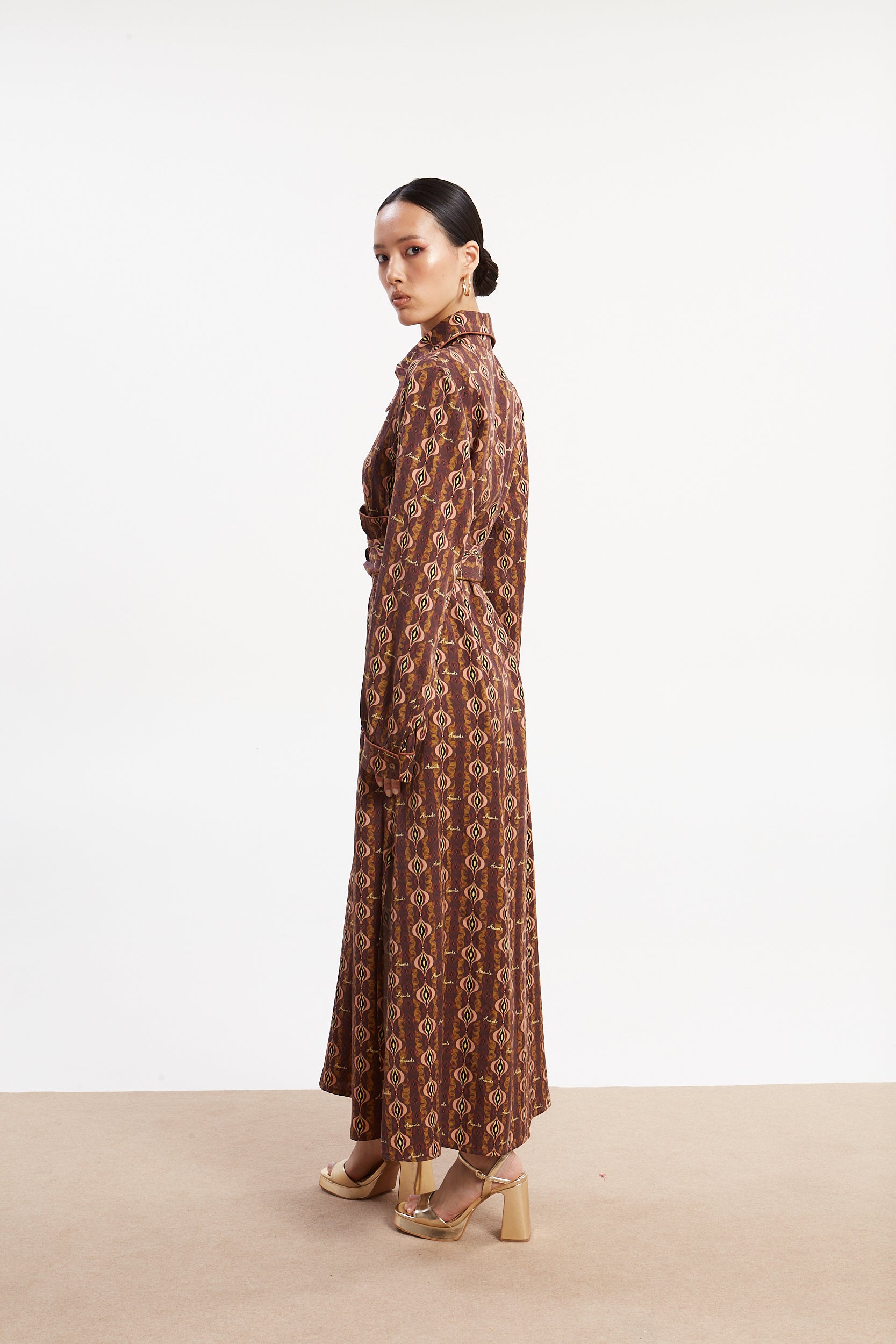 Frida tencel printed shirtdress