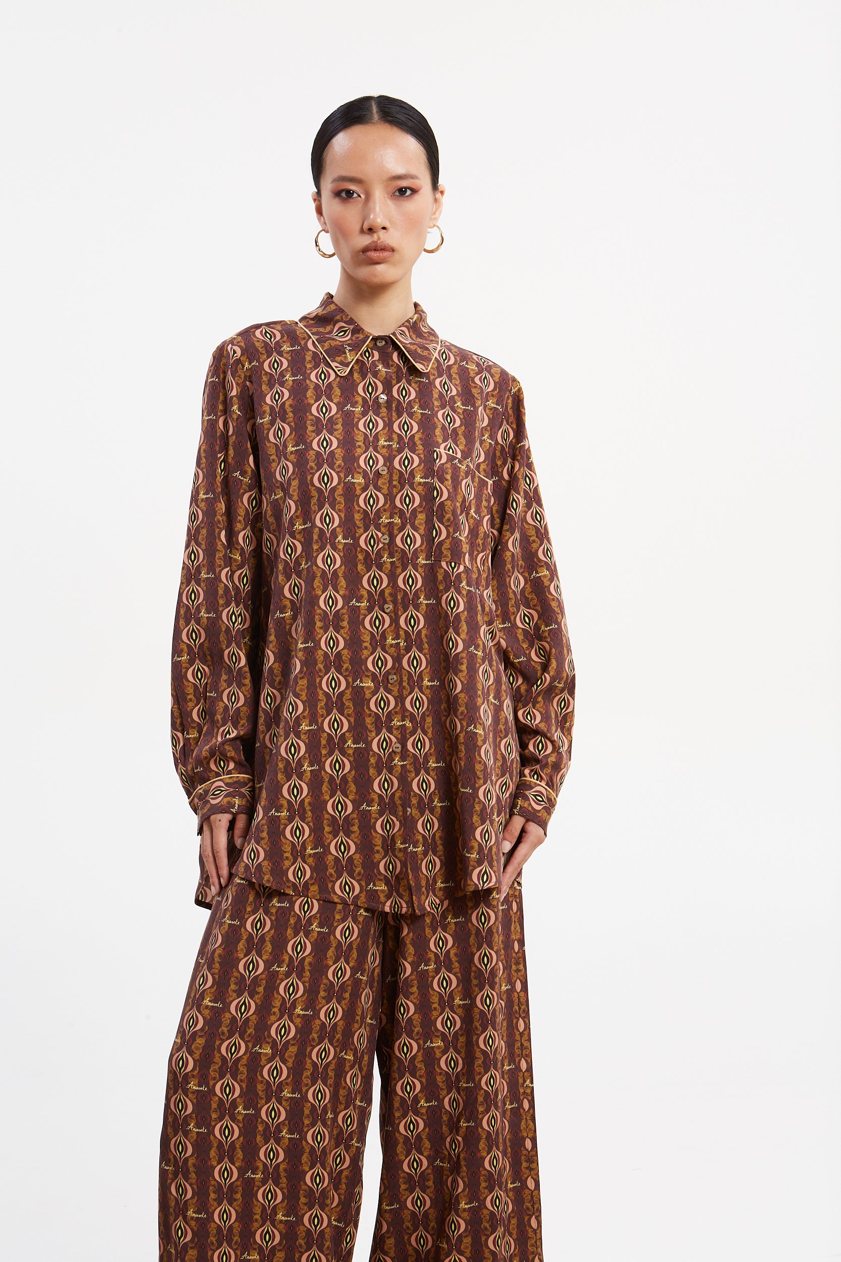 Frida tencel printed shirt