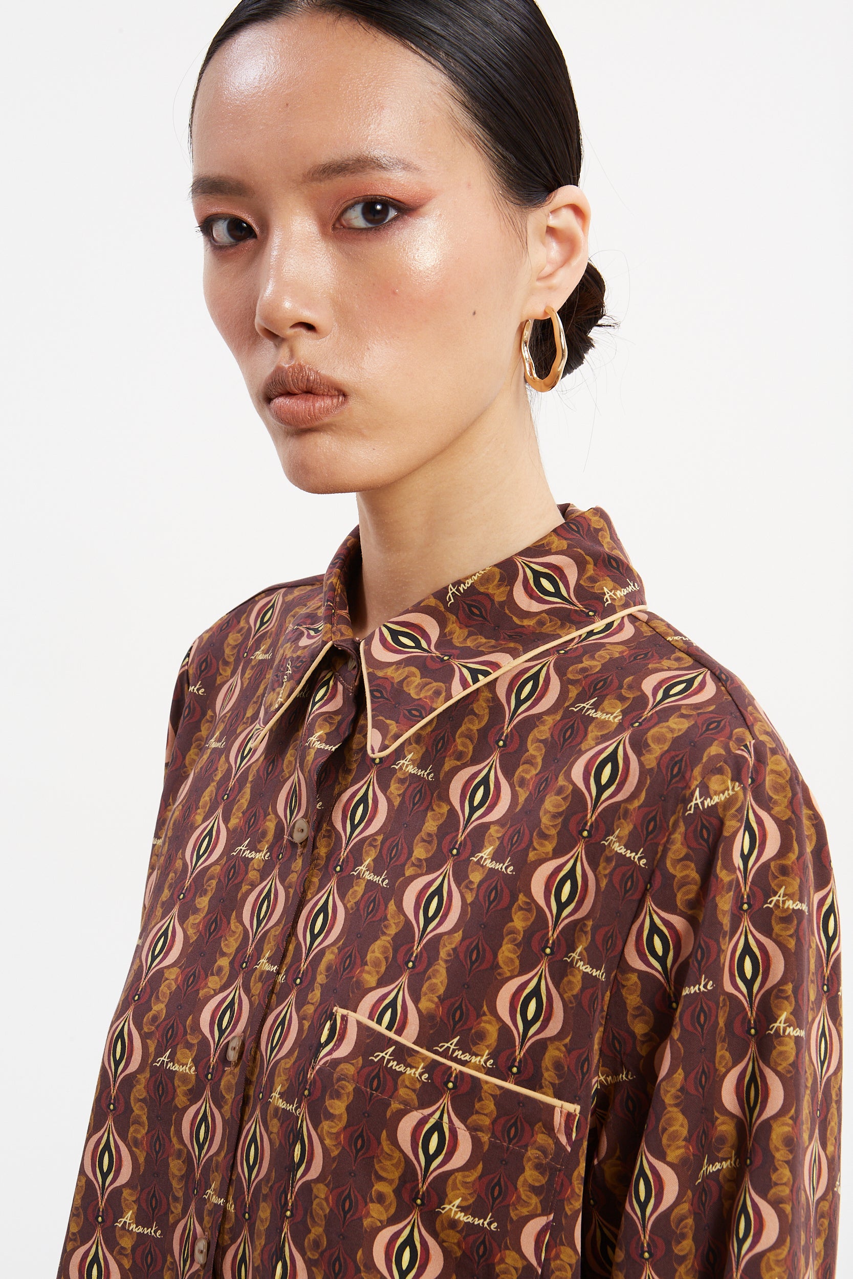 Frida tencel printed shirt