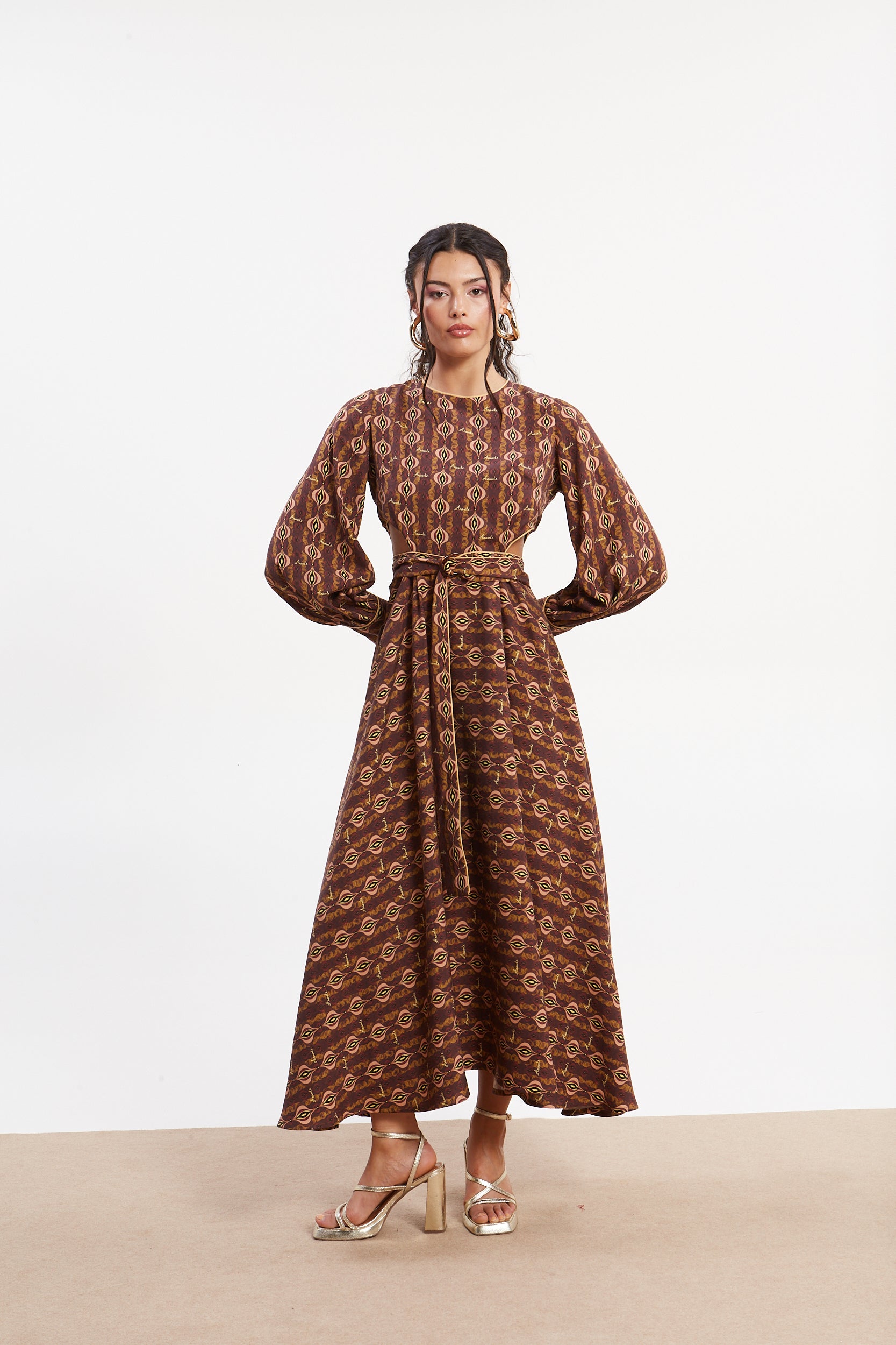 Frida tencel cut out dress