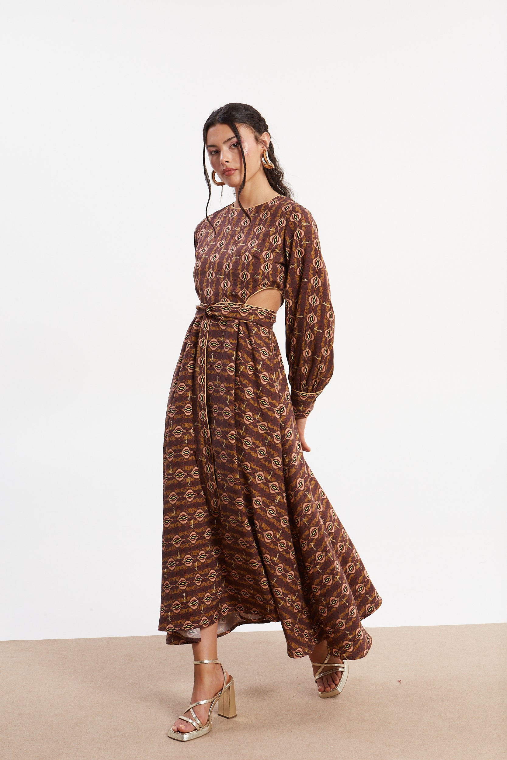Frida tencel cut out dress
