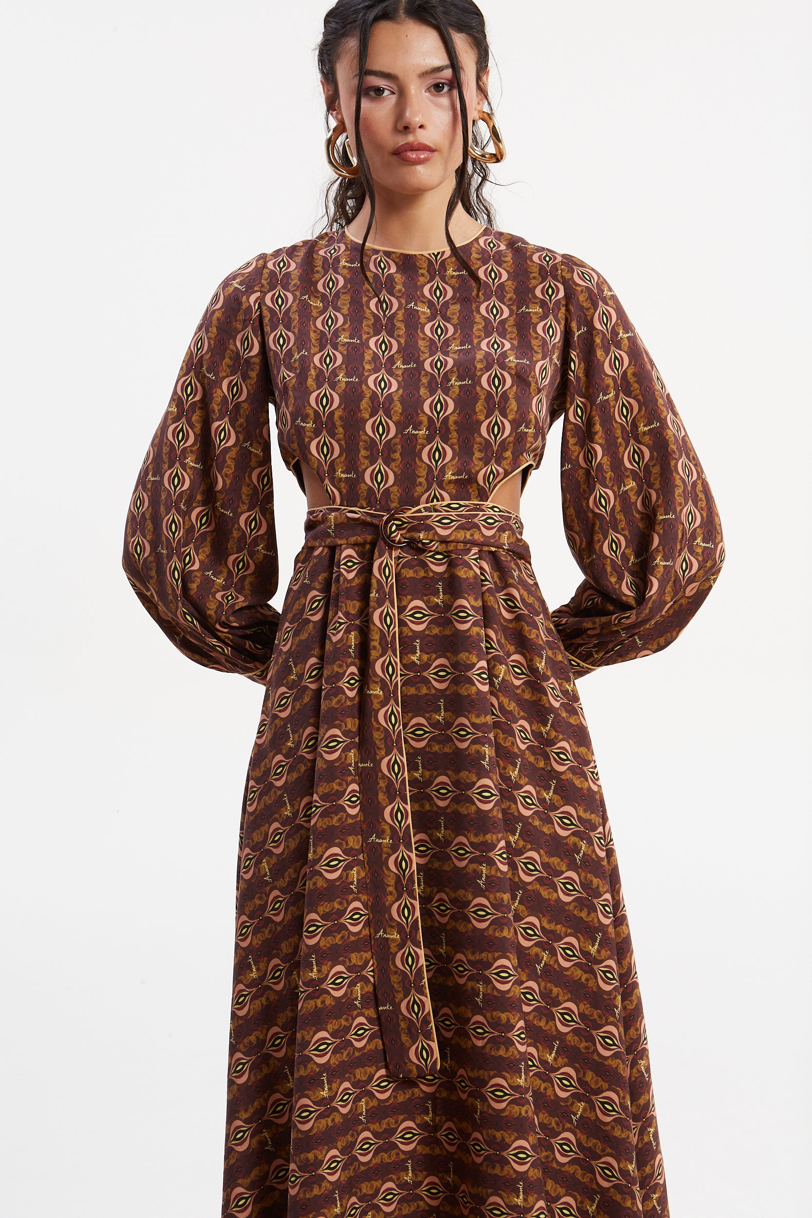 Frida tencel cut out dress