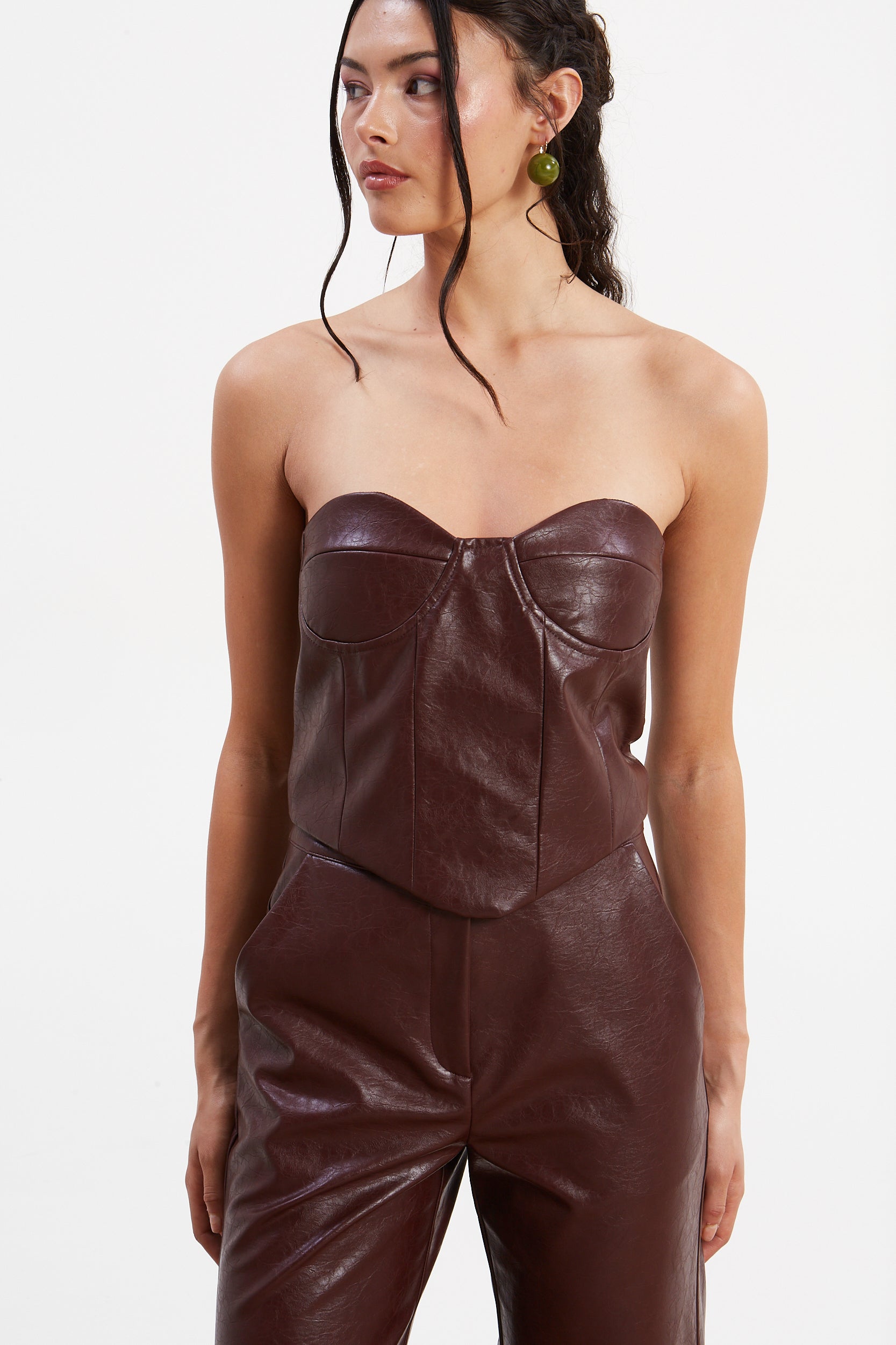 Sarah eco leather corset