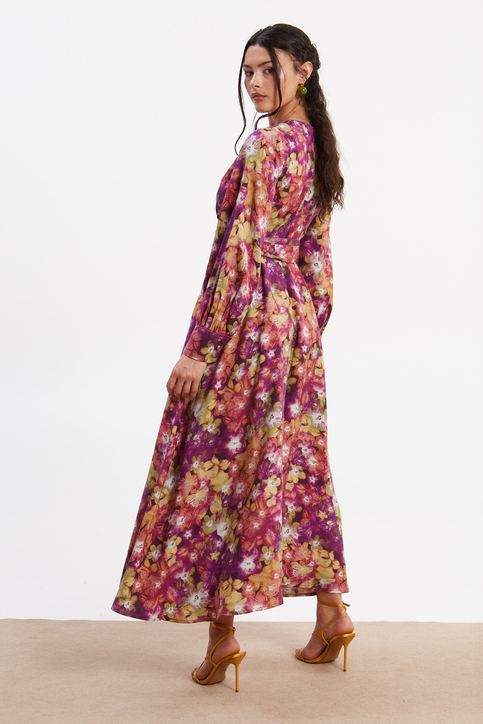 Jade tencel cut out dress