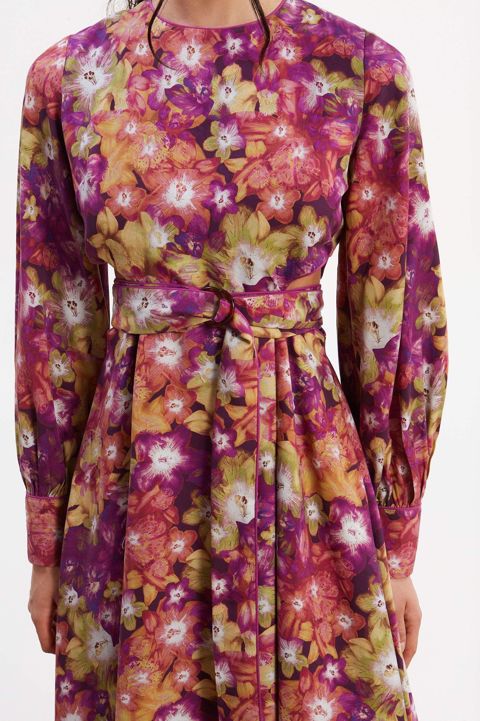 Jade tencel cut out dress