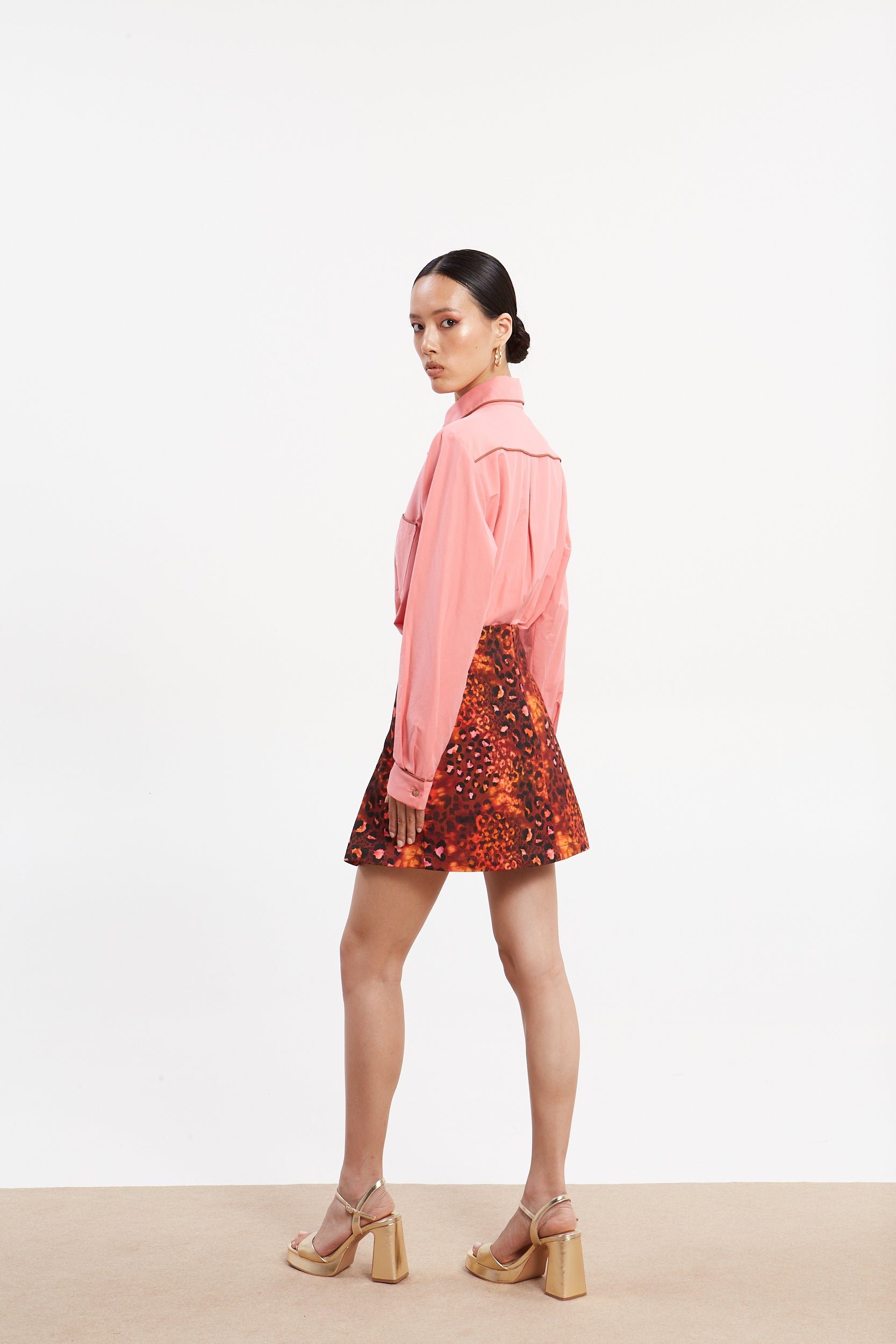 Ellen poplin pink shirt