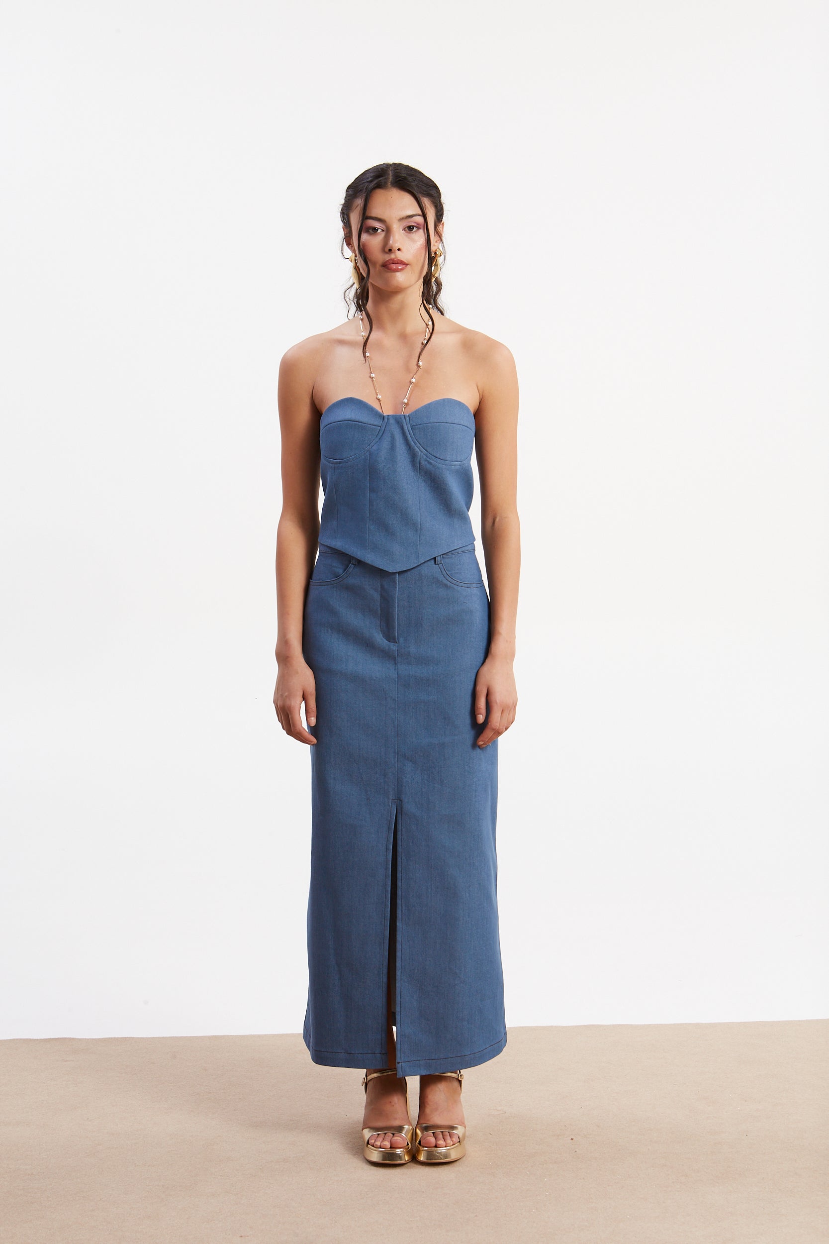 Zora denim skirt