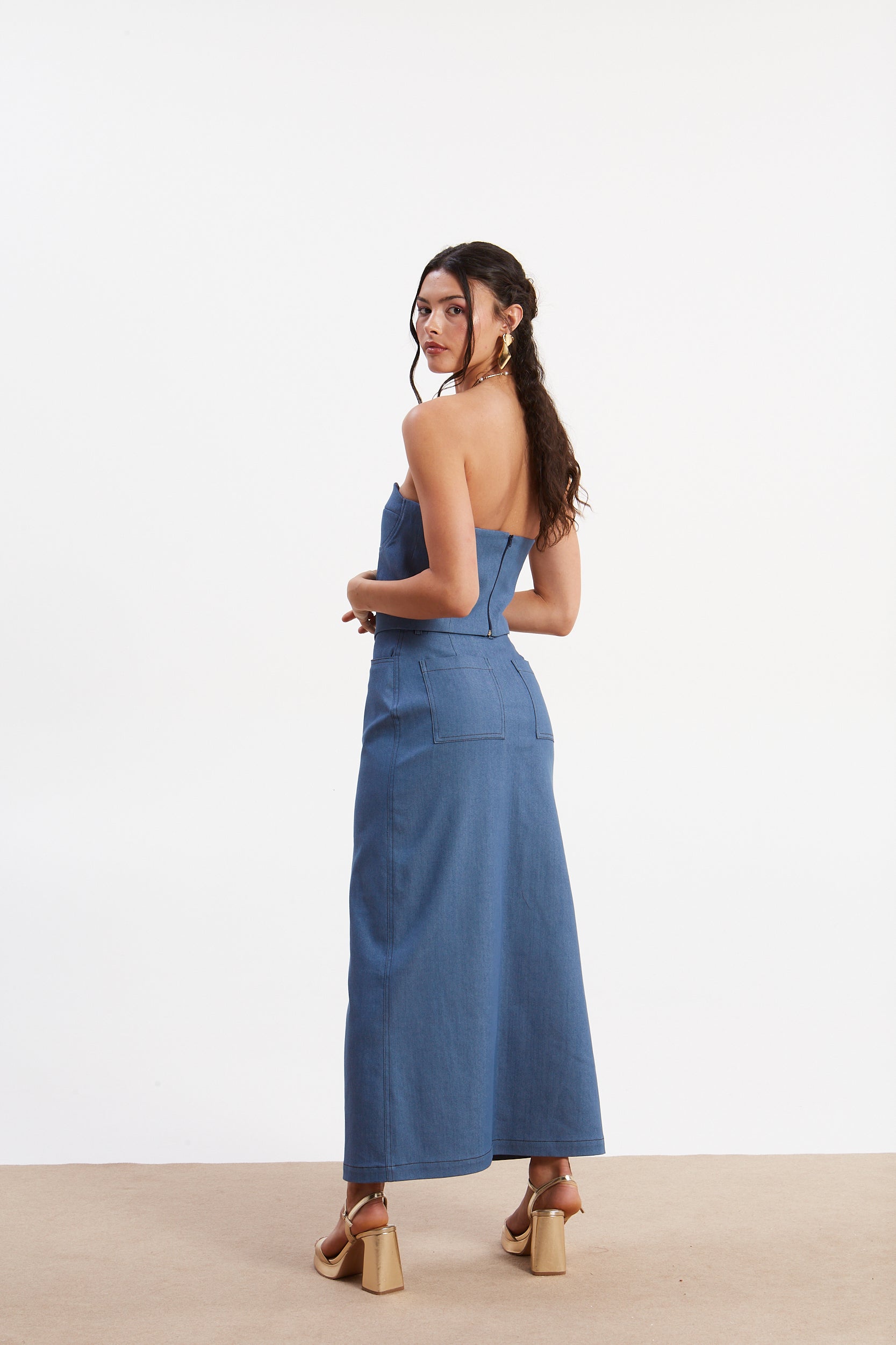 Zora denim skirt