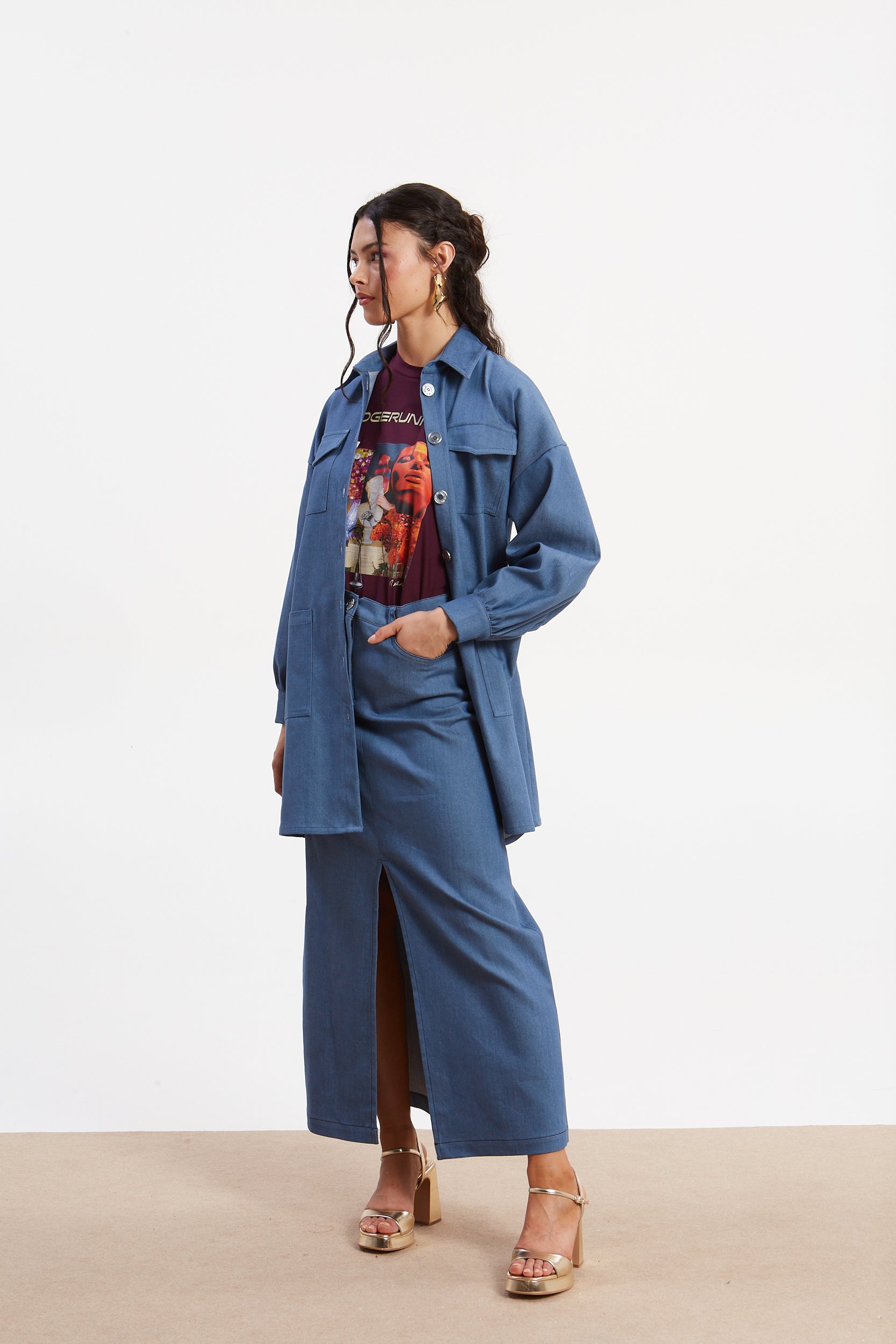 Zora denim skirt