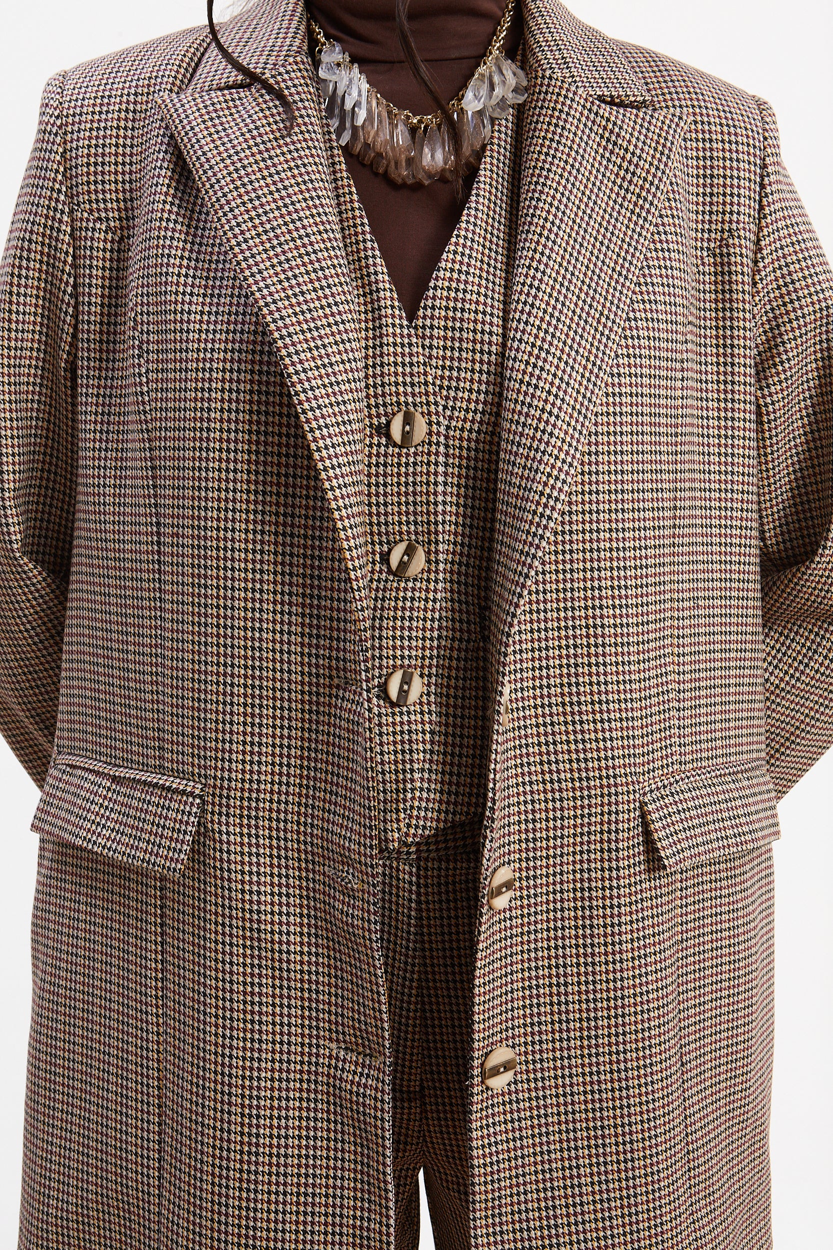 Victoria pied de poule oversized blazer