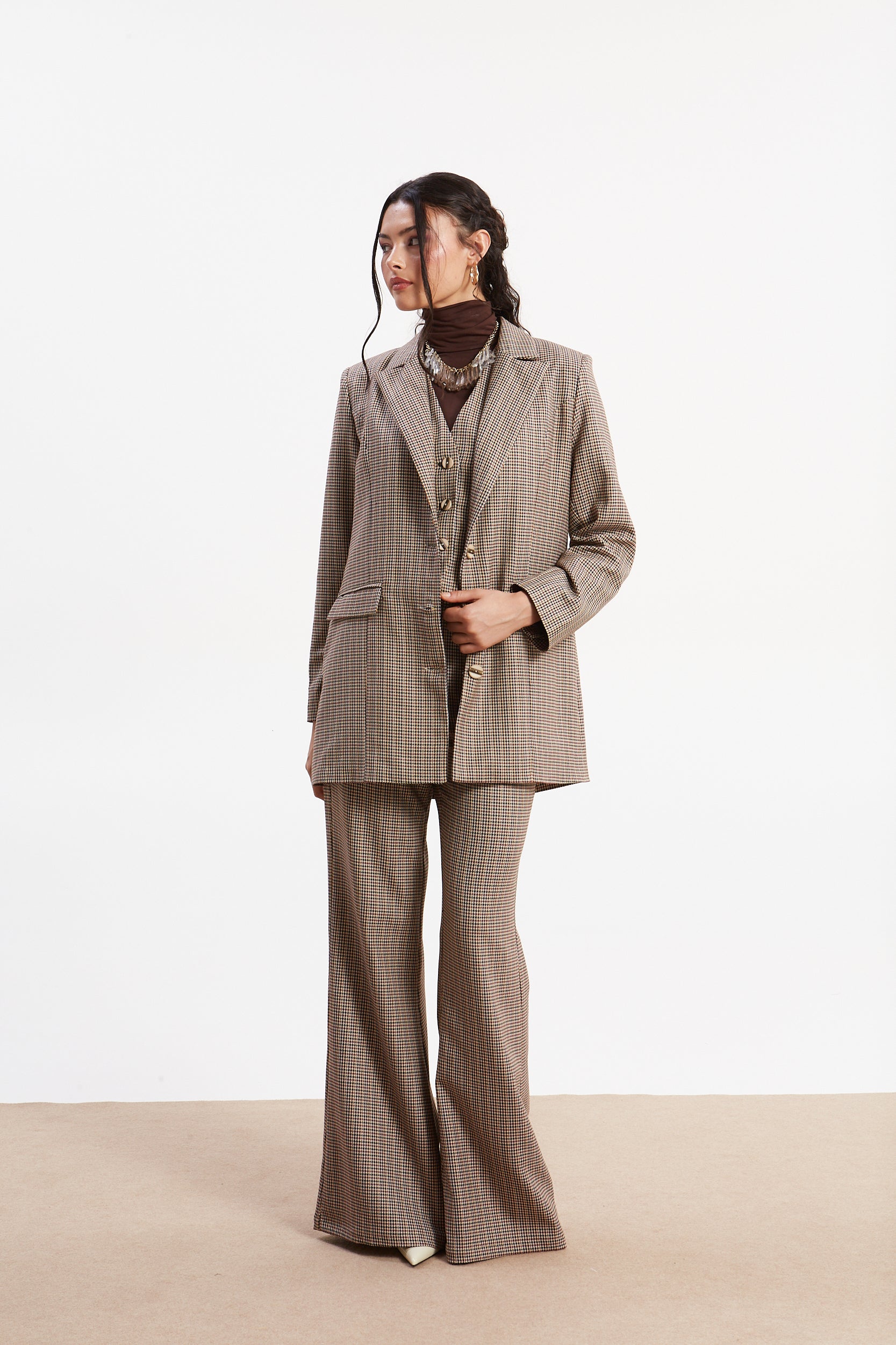 Victoria pied de poule oversized blazer