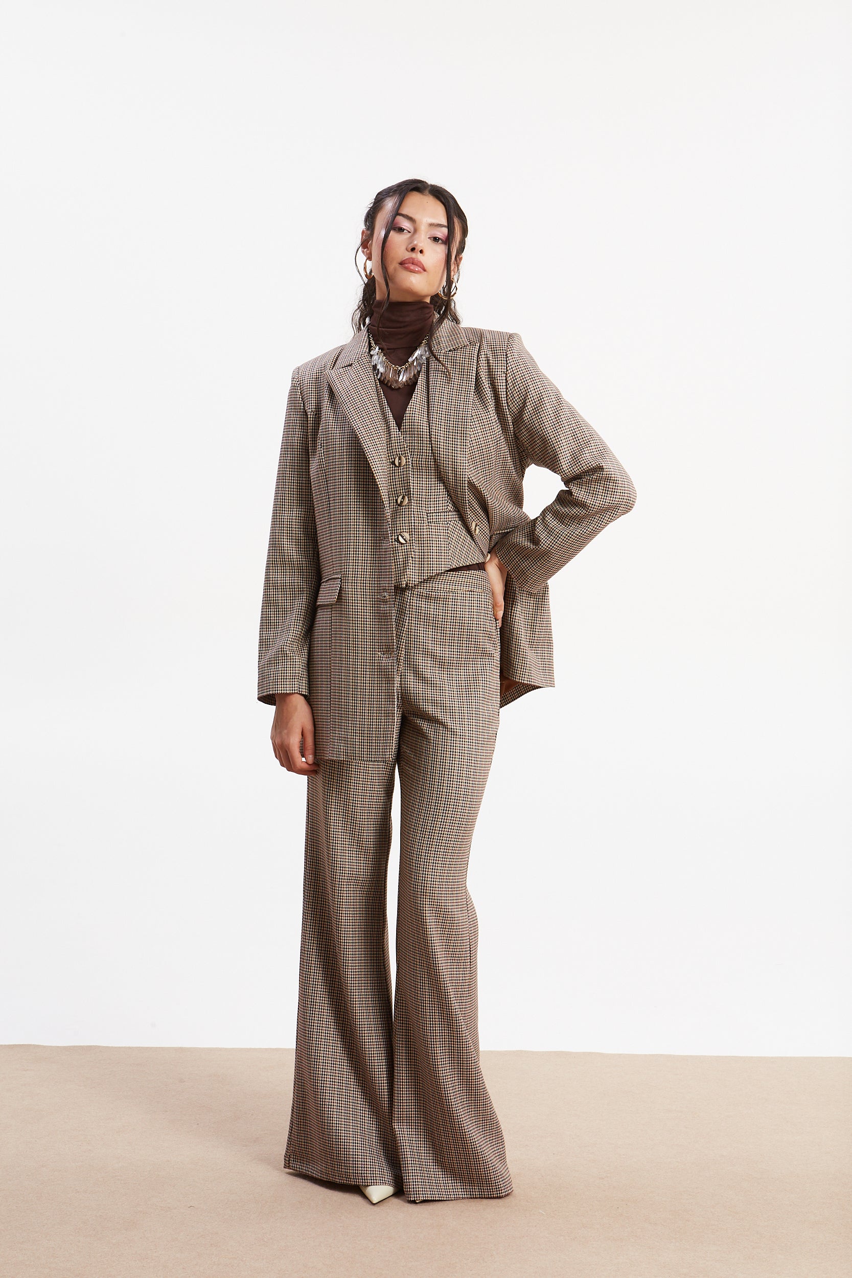 Victoria pied de poule oversized blazer