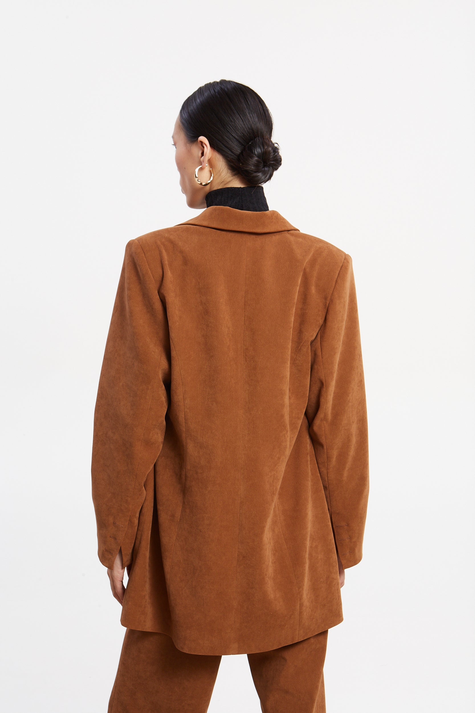 Andrea oversized camel blazer