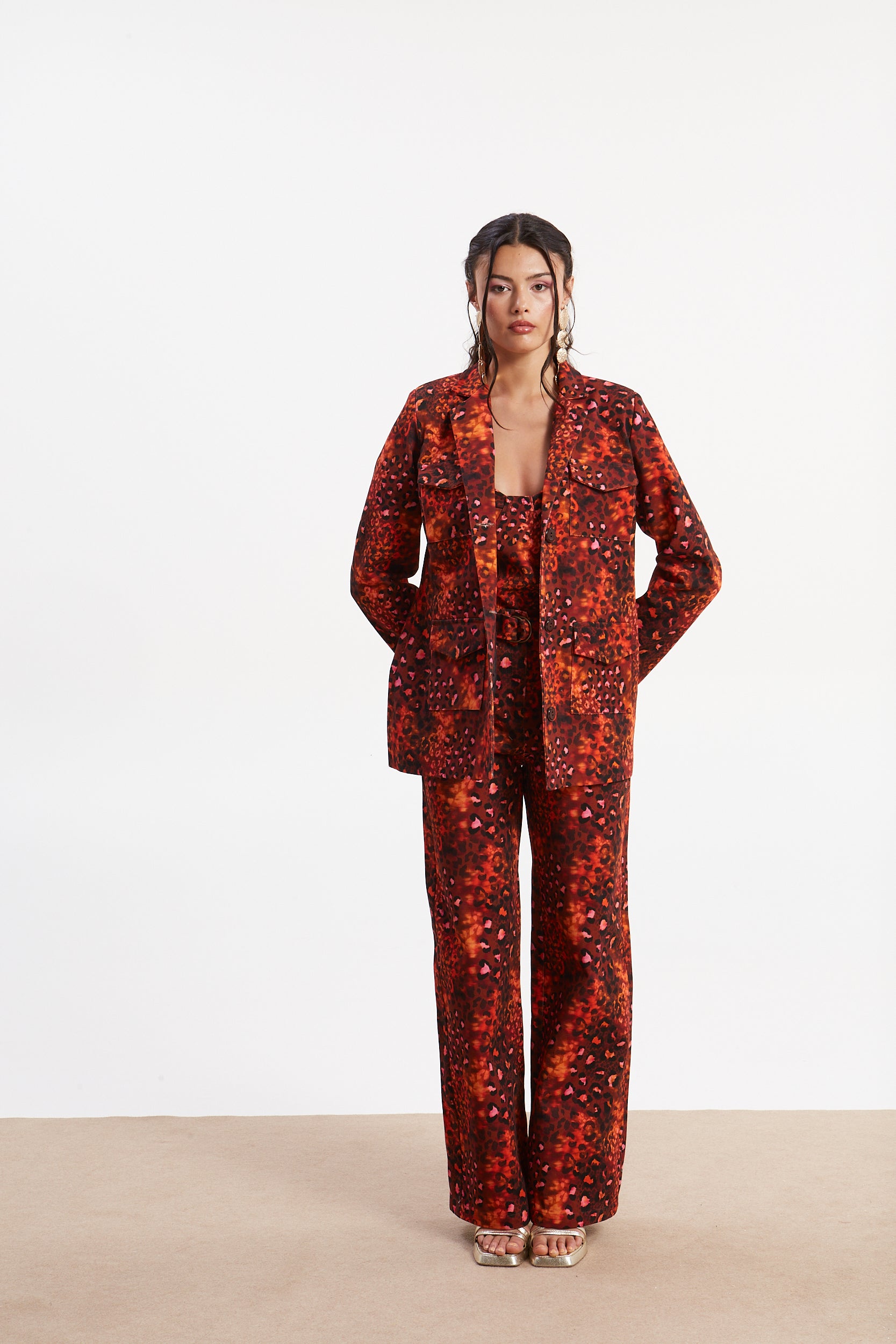 Harriet denim leopard pants