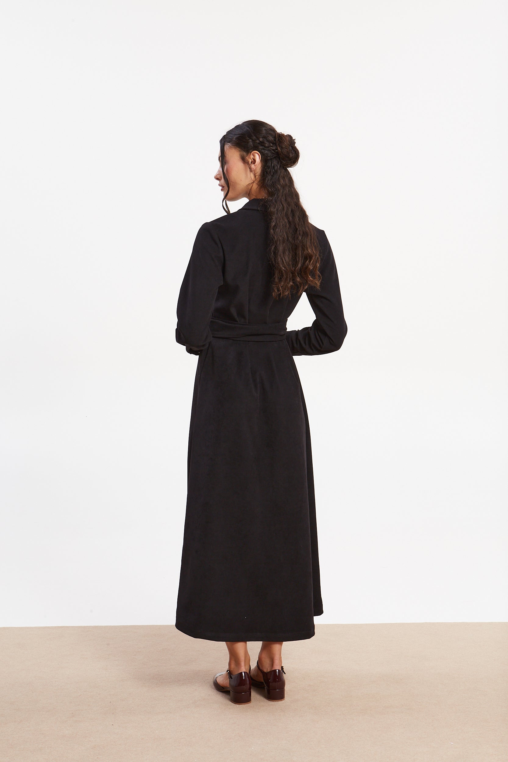 Andrea black shirtdress