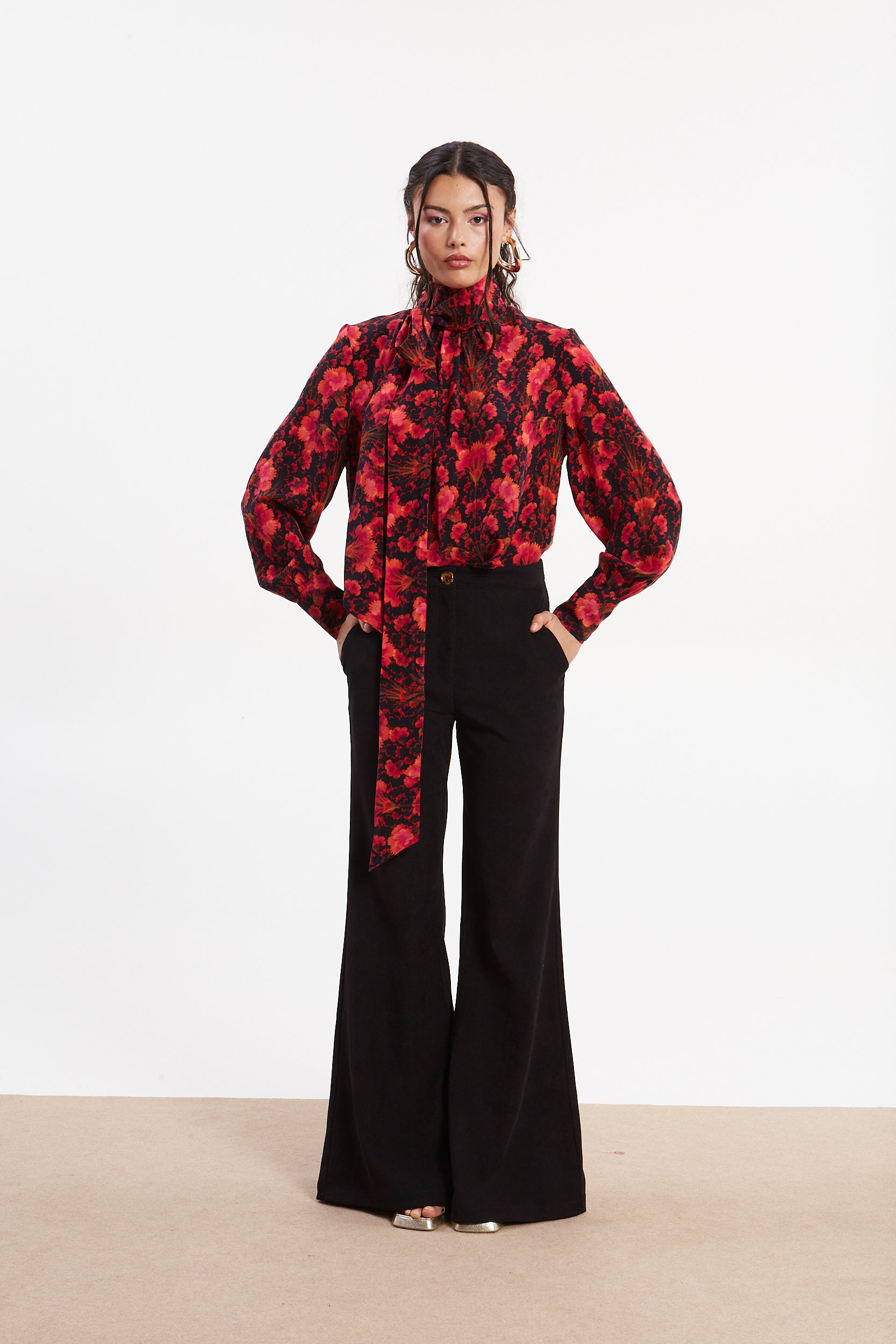 Andrea flare black pants