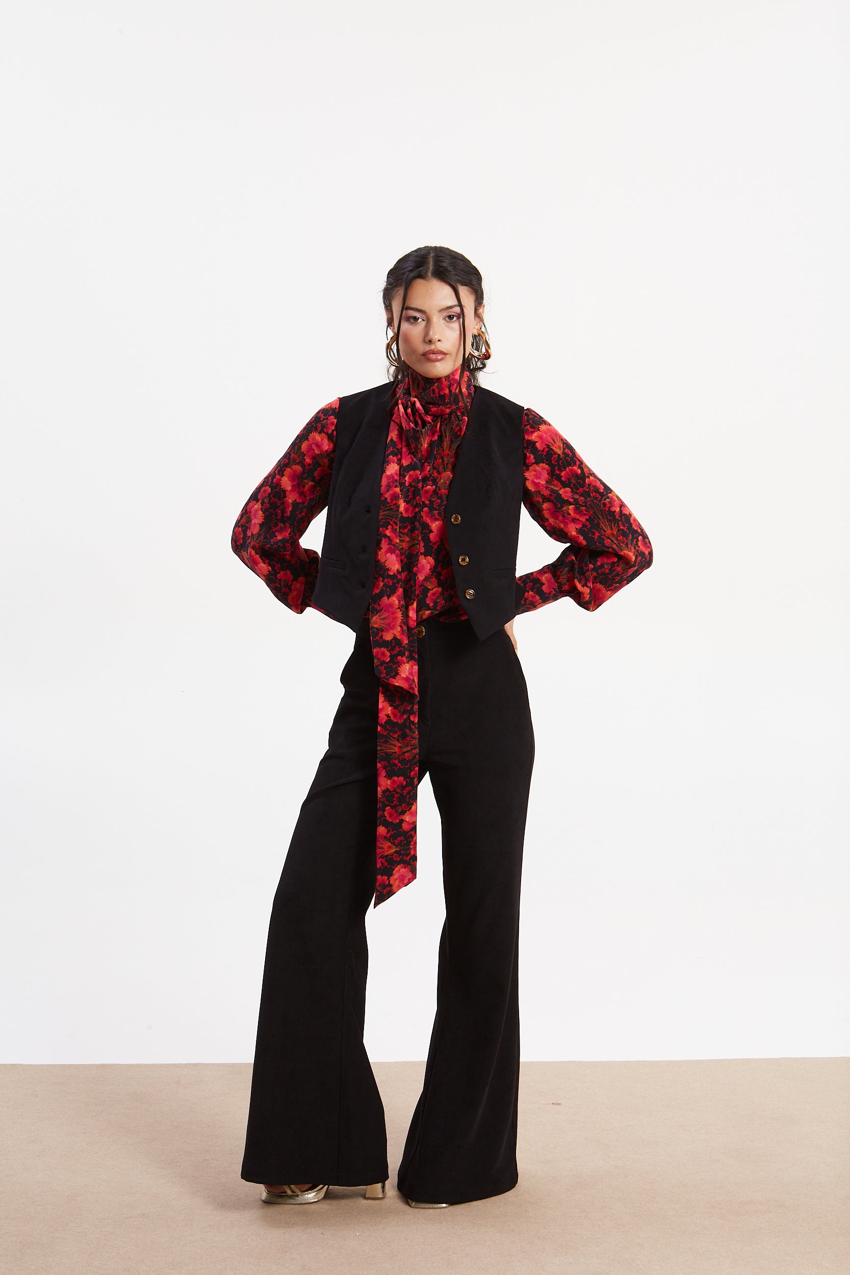 Andrea flare black pants