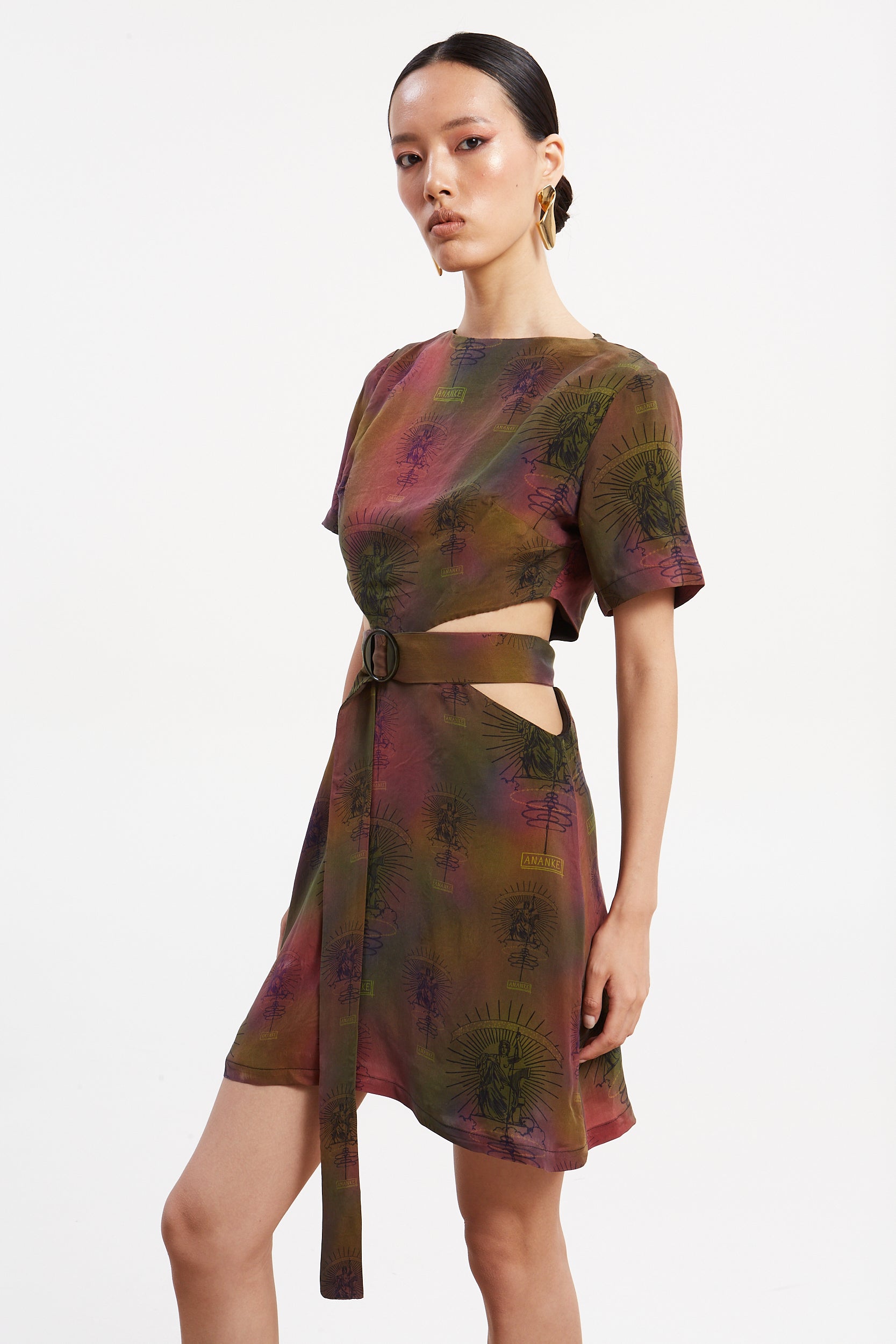 Ananke cupro mini dress