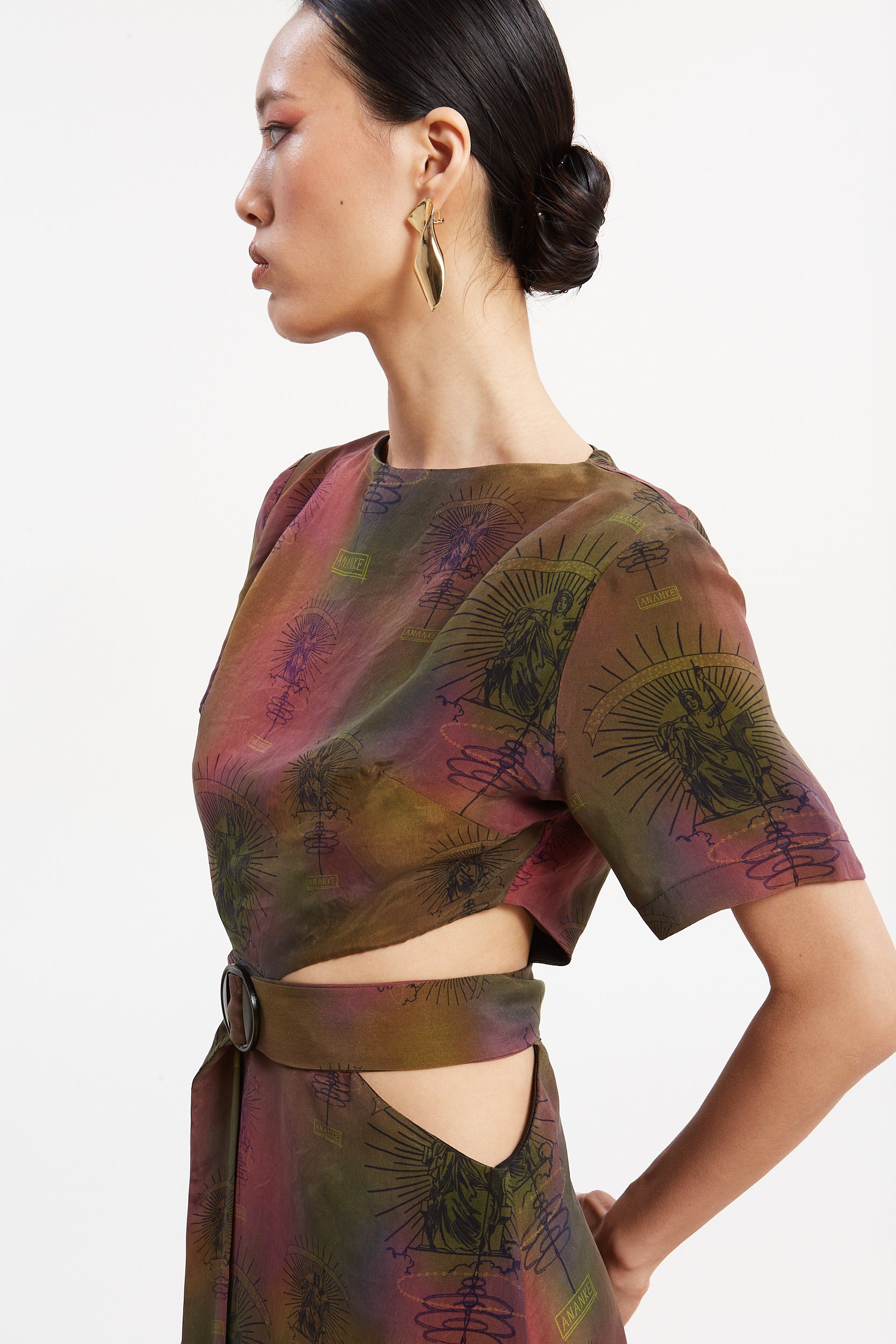 Ananke cupro mini dress