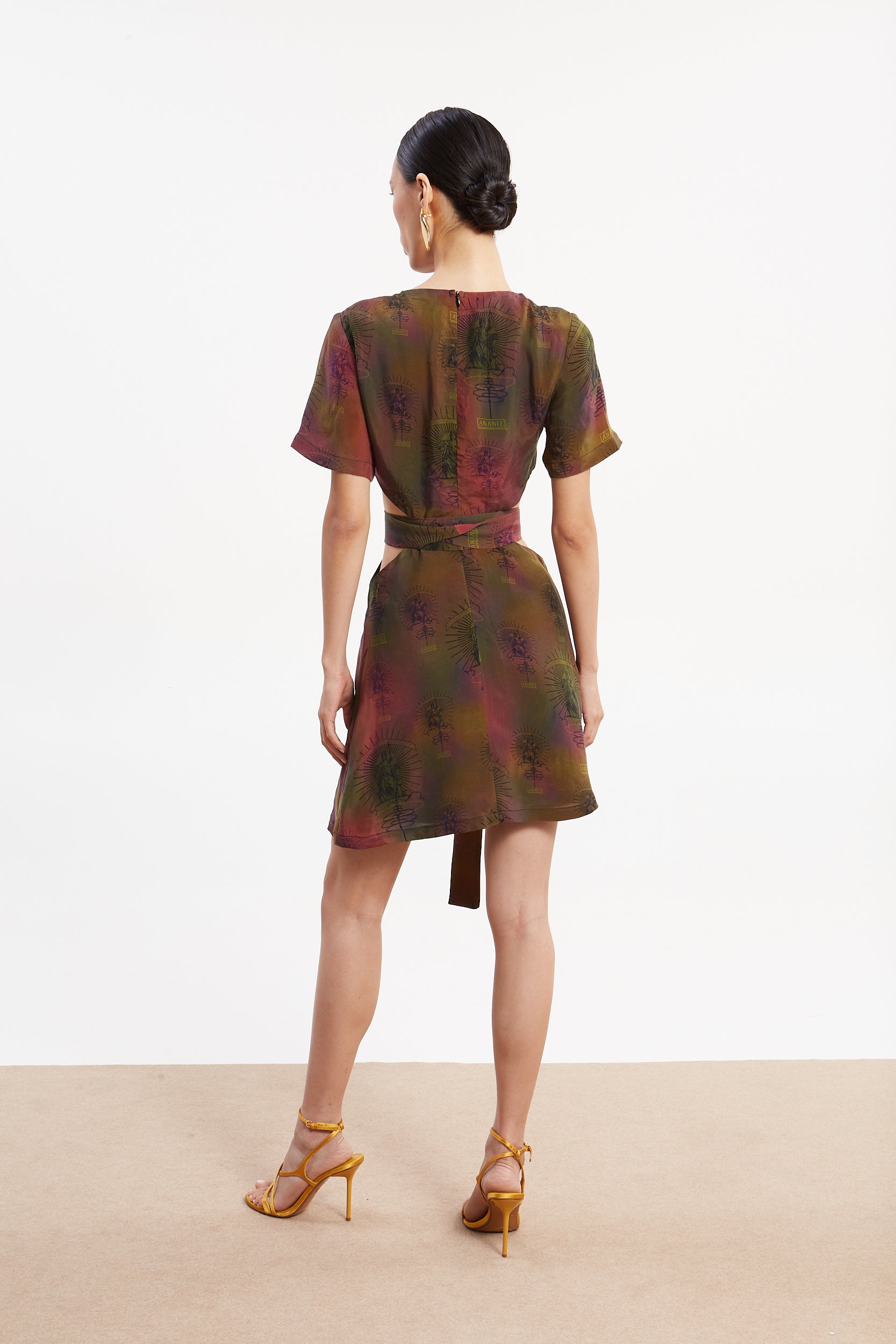 Ananke cupro mini dress