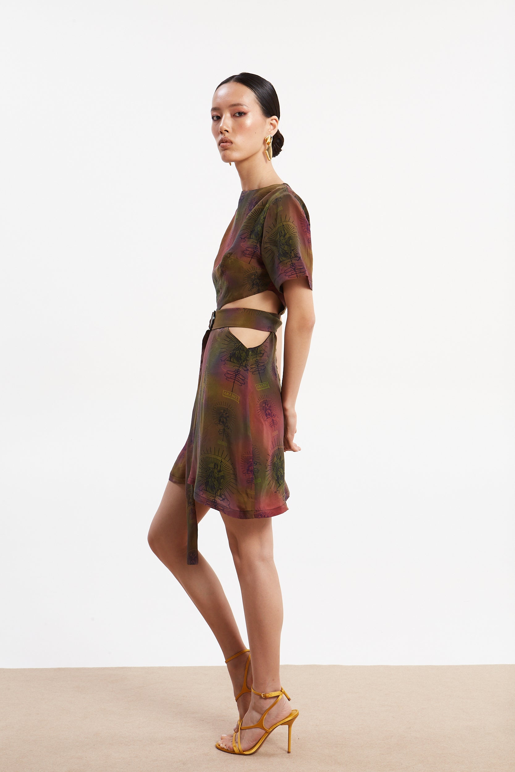 Ananke cupro mini dress