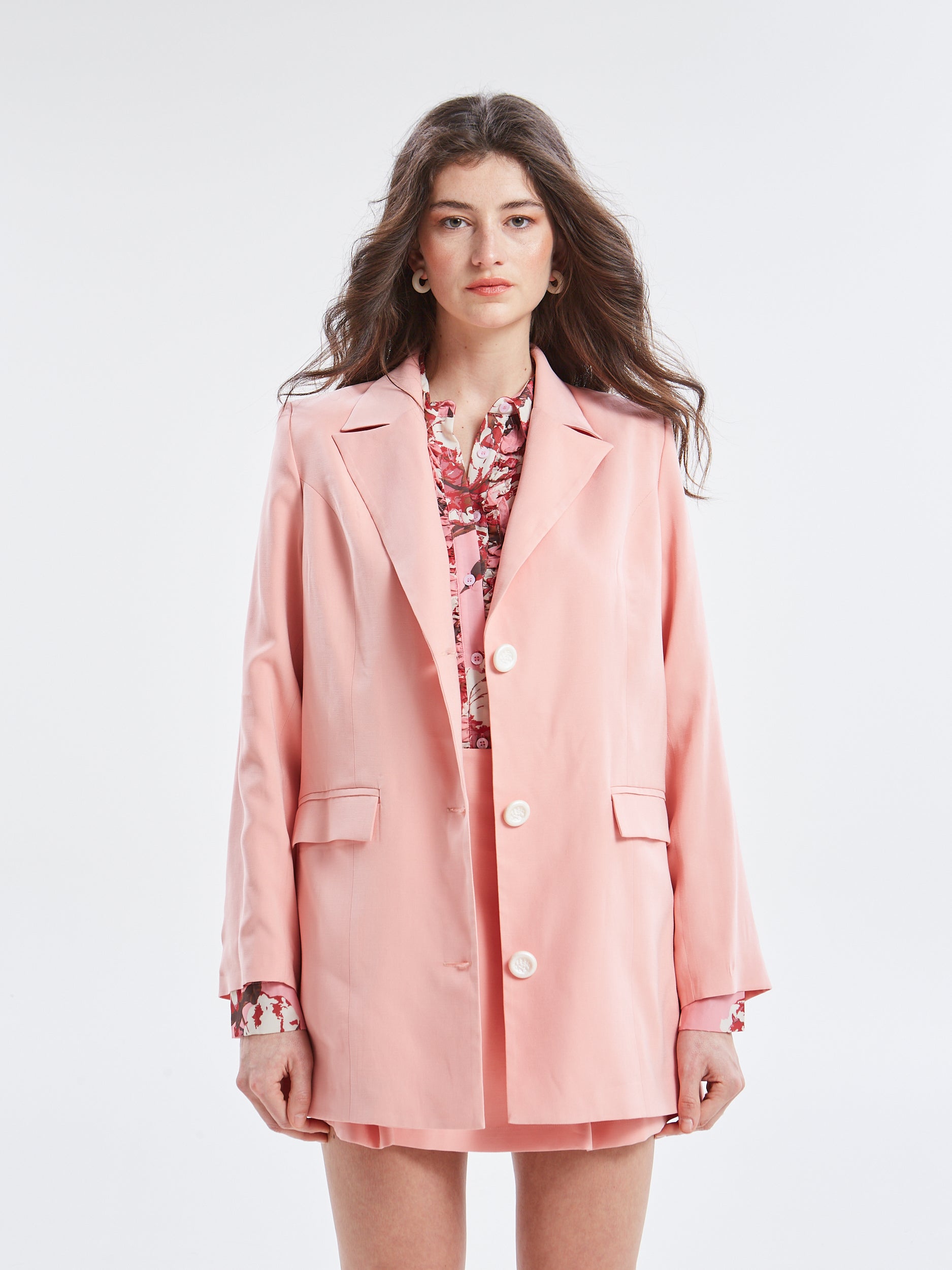 Mireya oversized peach blazer