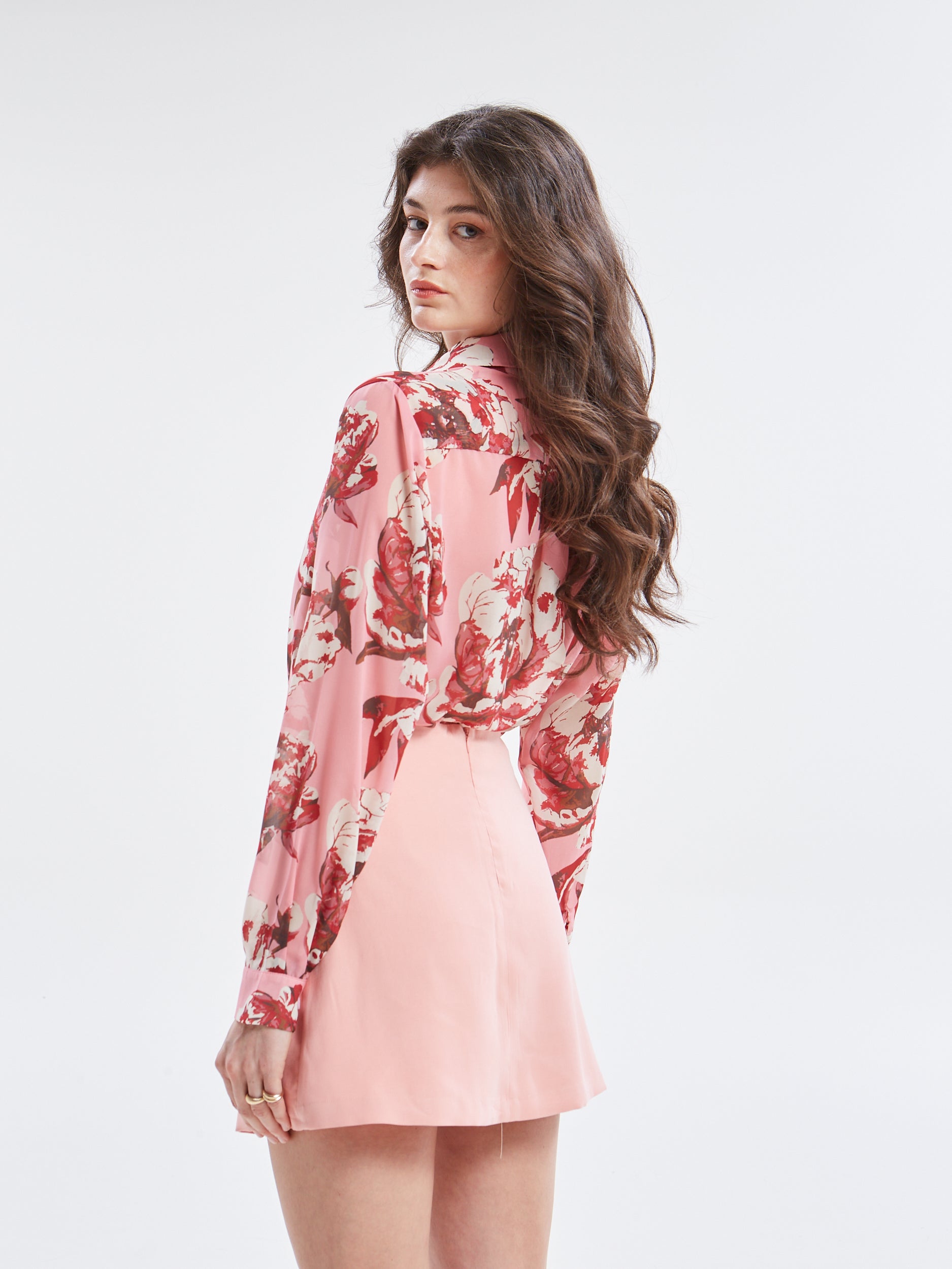 Mireya mini peach skirt