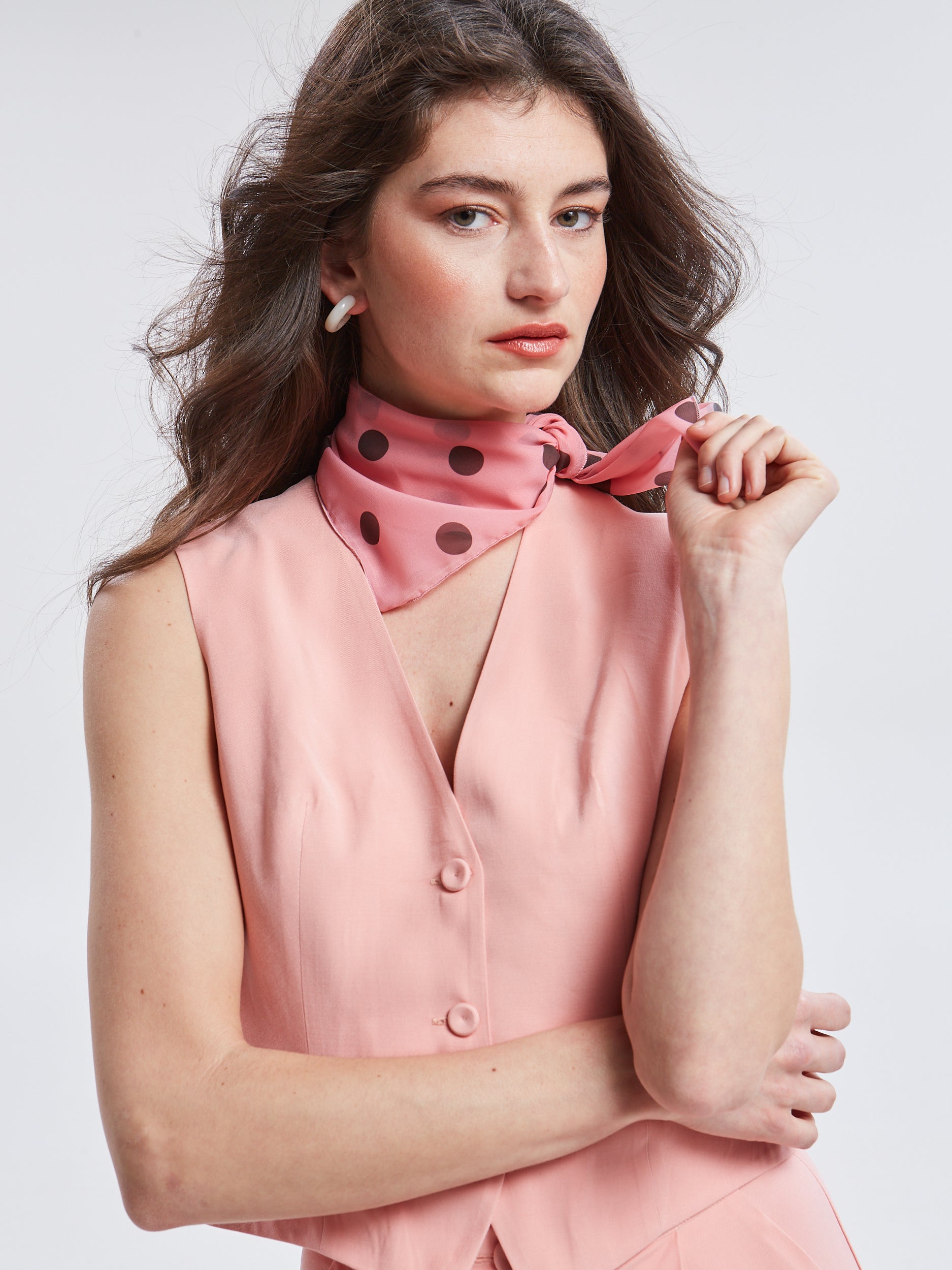 Mireya peach vest