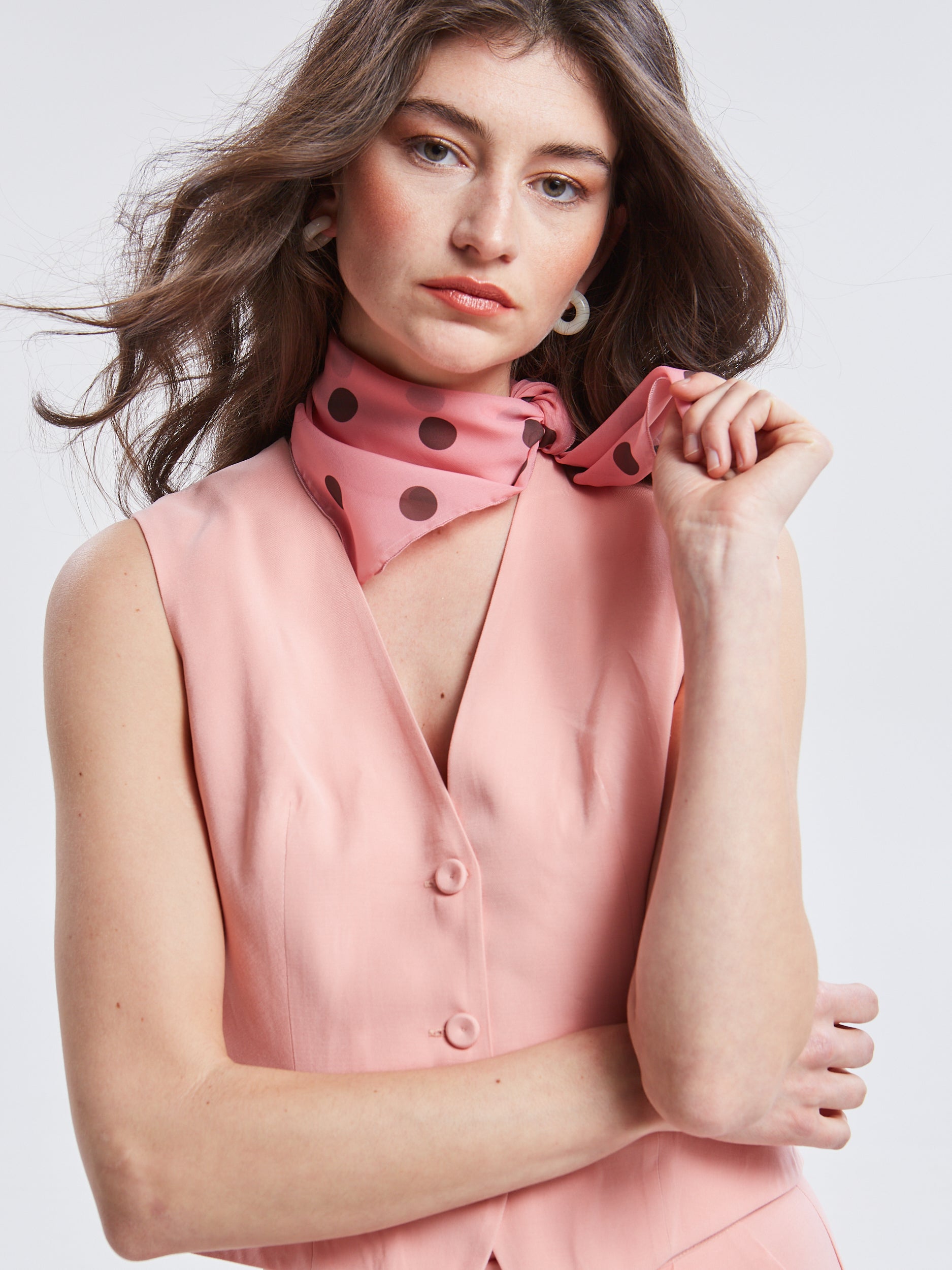 Mireya peach vest