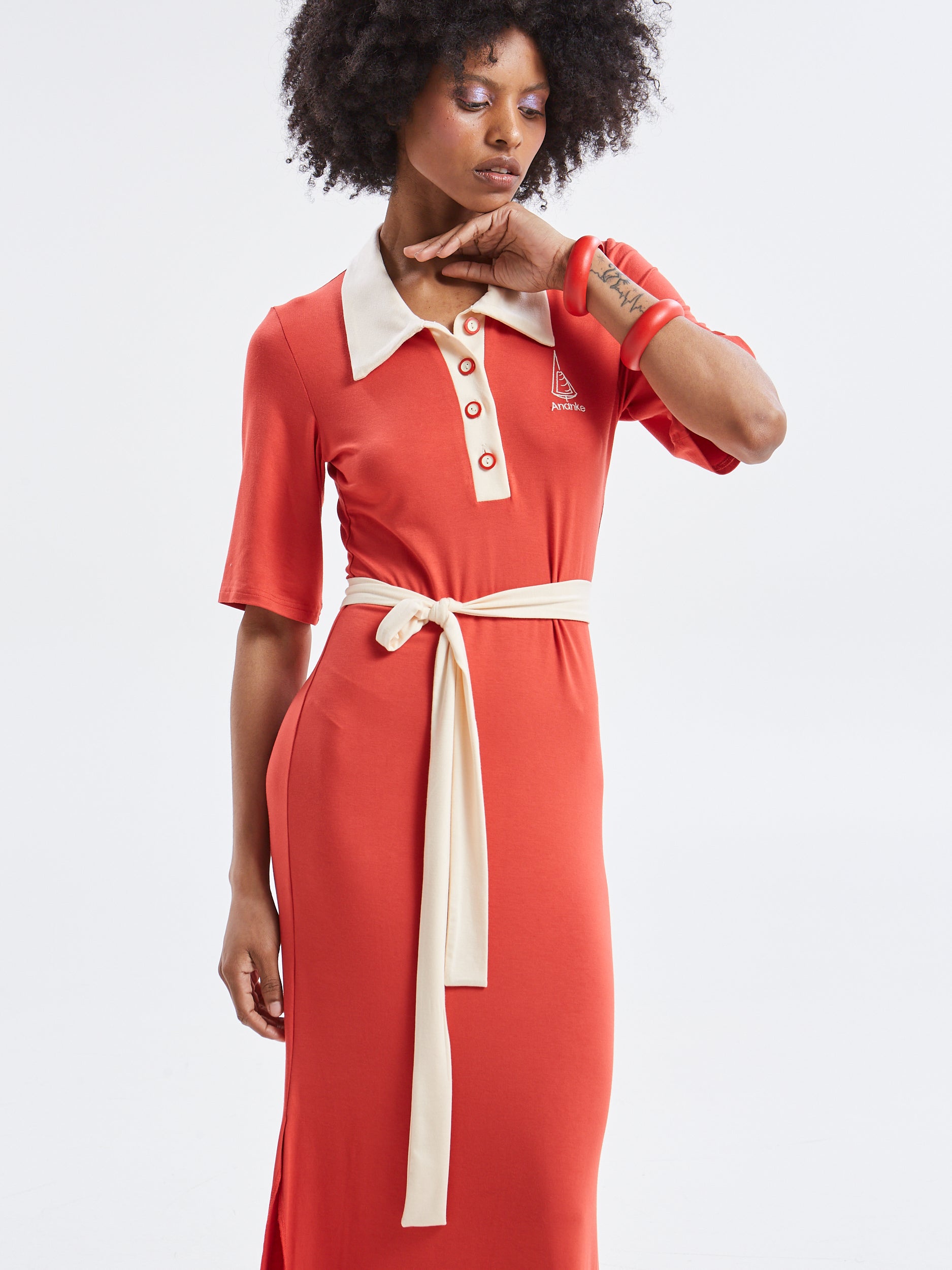 Yara polo red dress