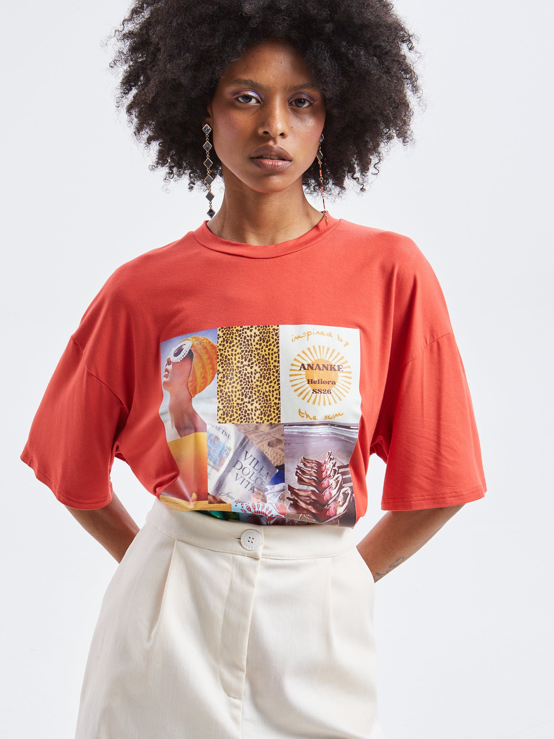Heliora red t-shirt