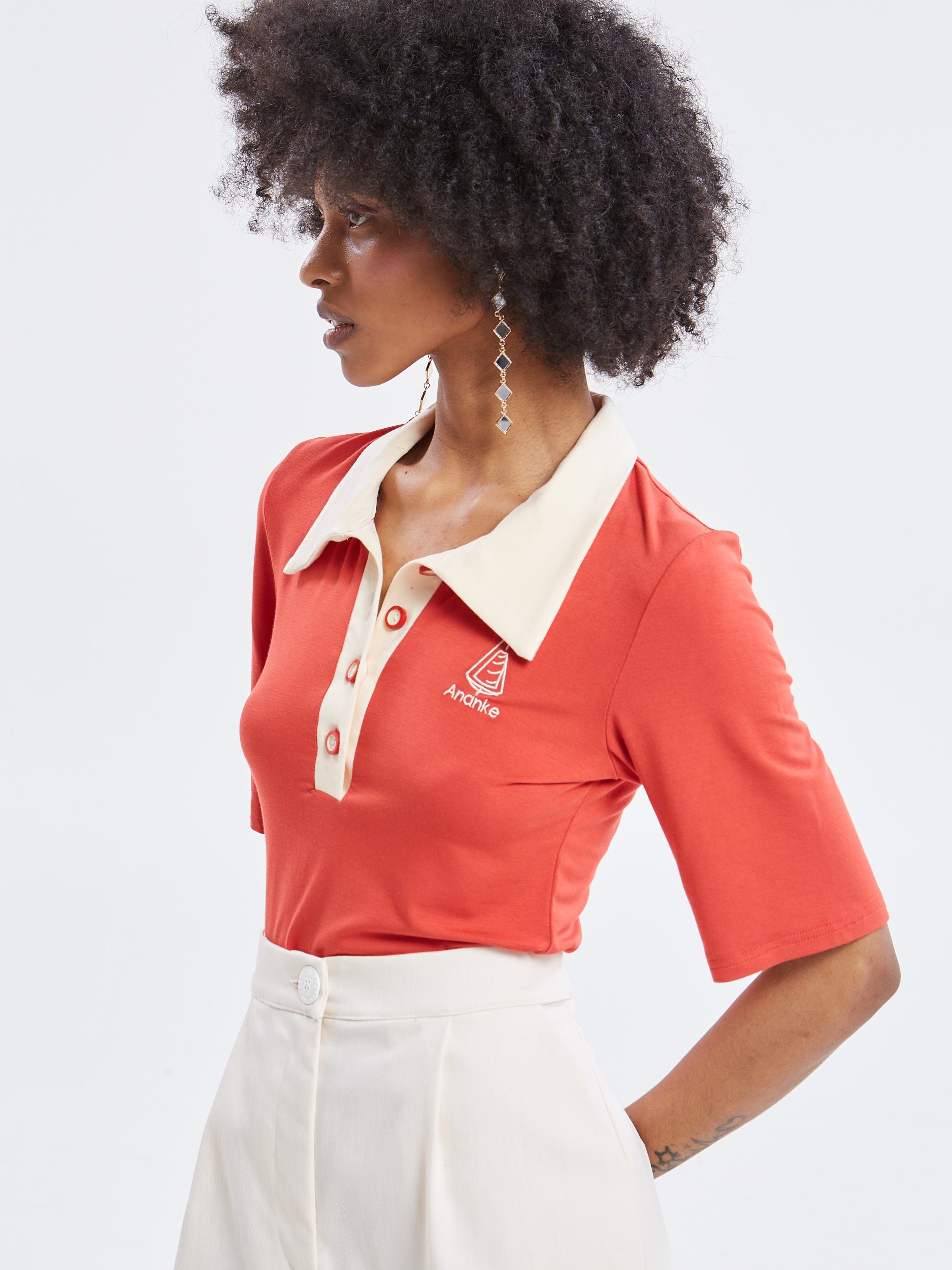 Yara polo red top