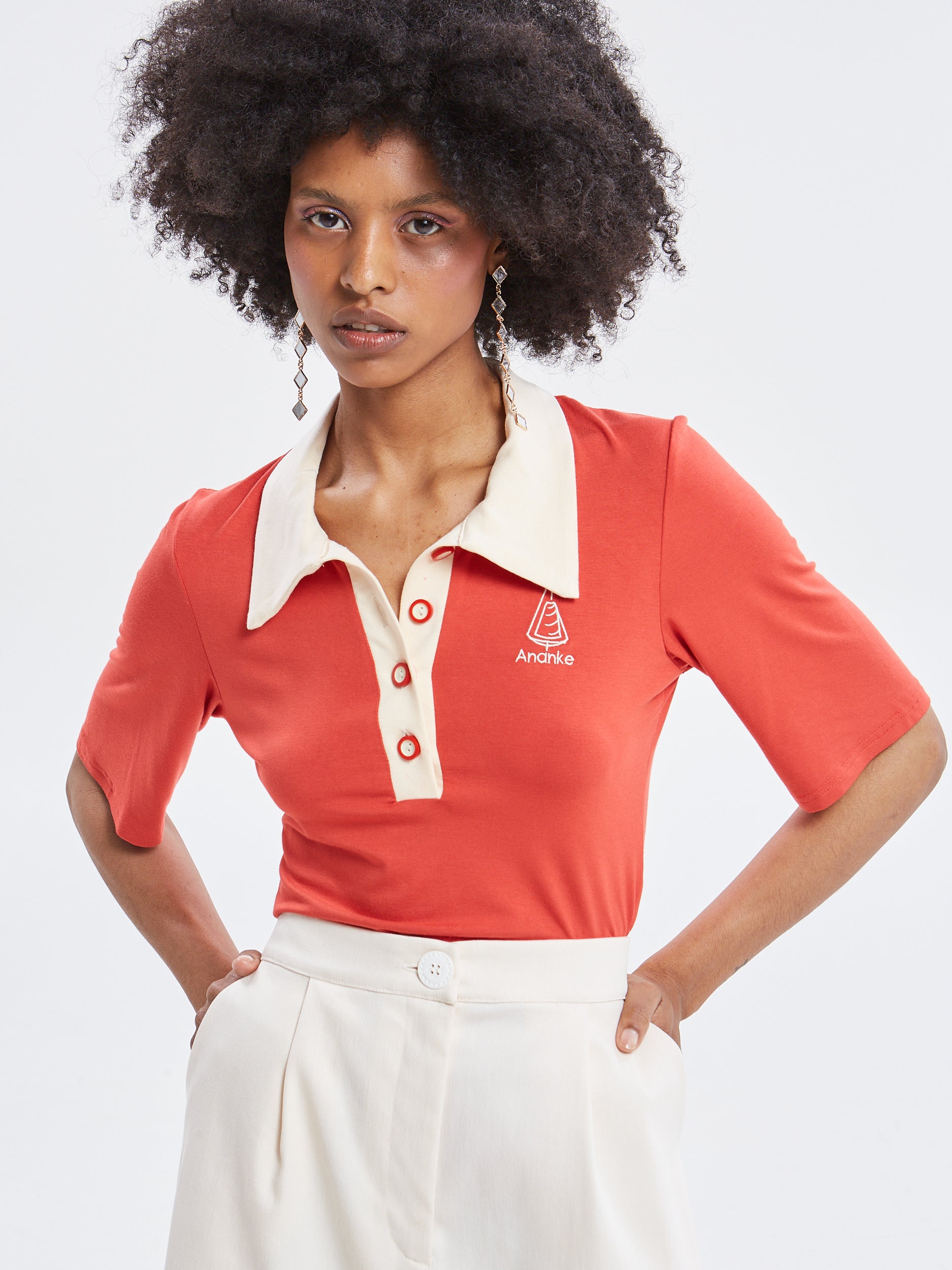 Yara polo red top