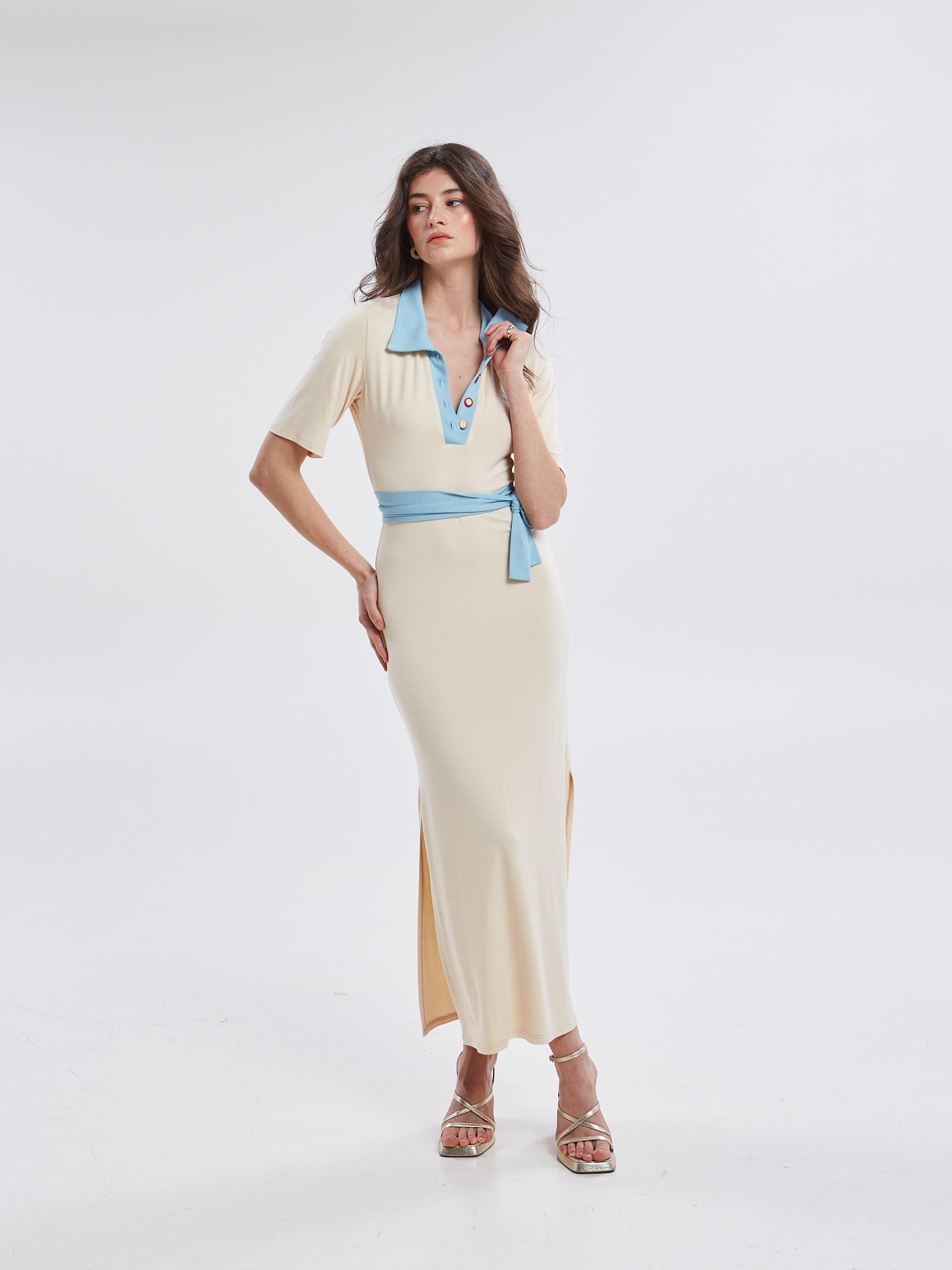 Yara polo ecru dress