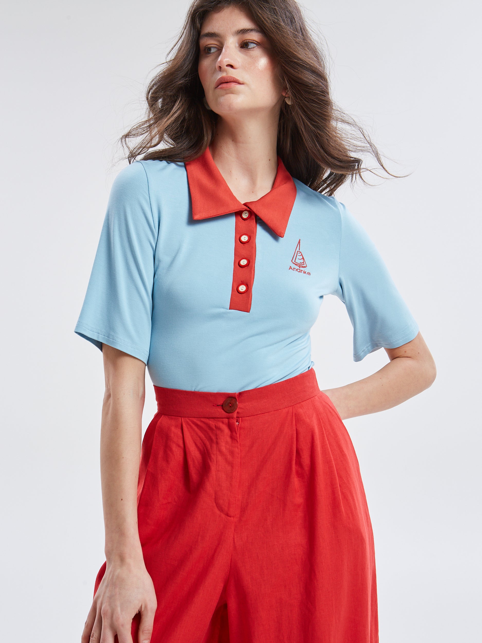 Yara polo ciel top